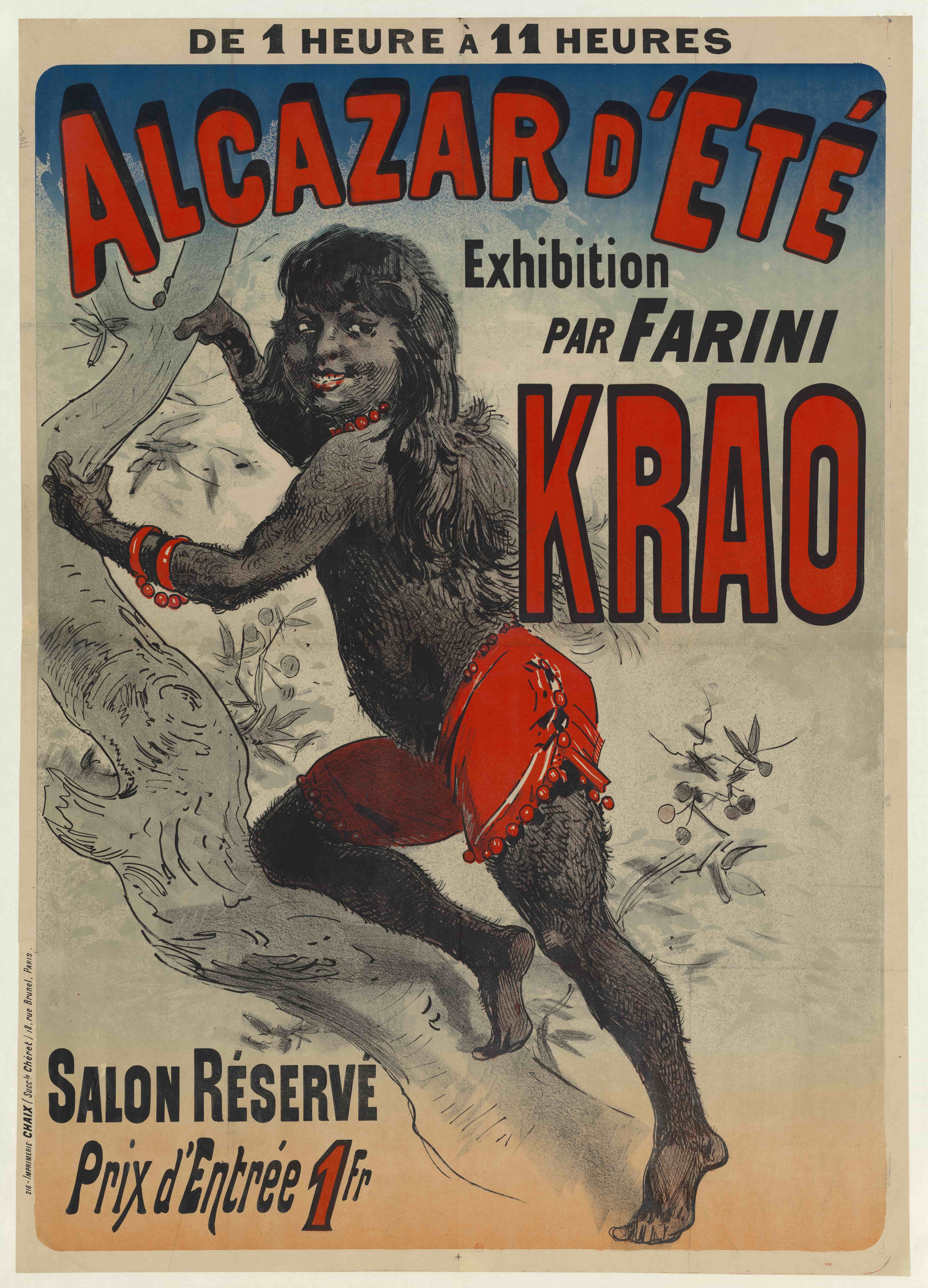 《夏季阿尔卡萨，Farini Krao 展览》（Summer Alcazar, Exhibition by Farini Krao）｜朱尔·谢雷 Jules Chéret｜1886