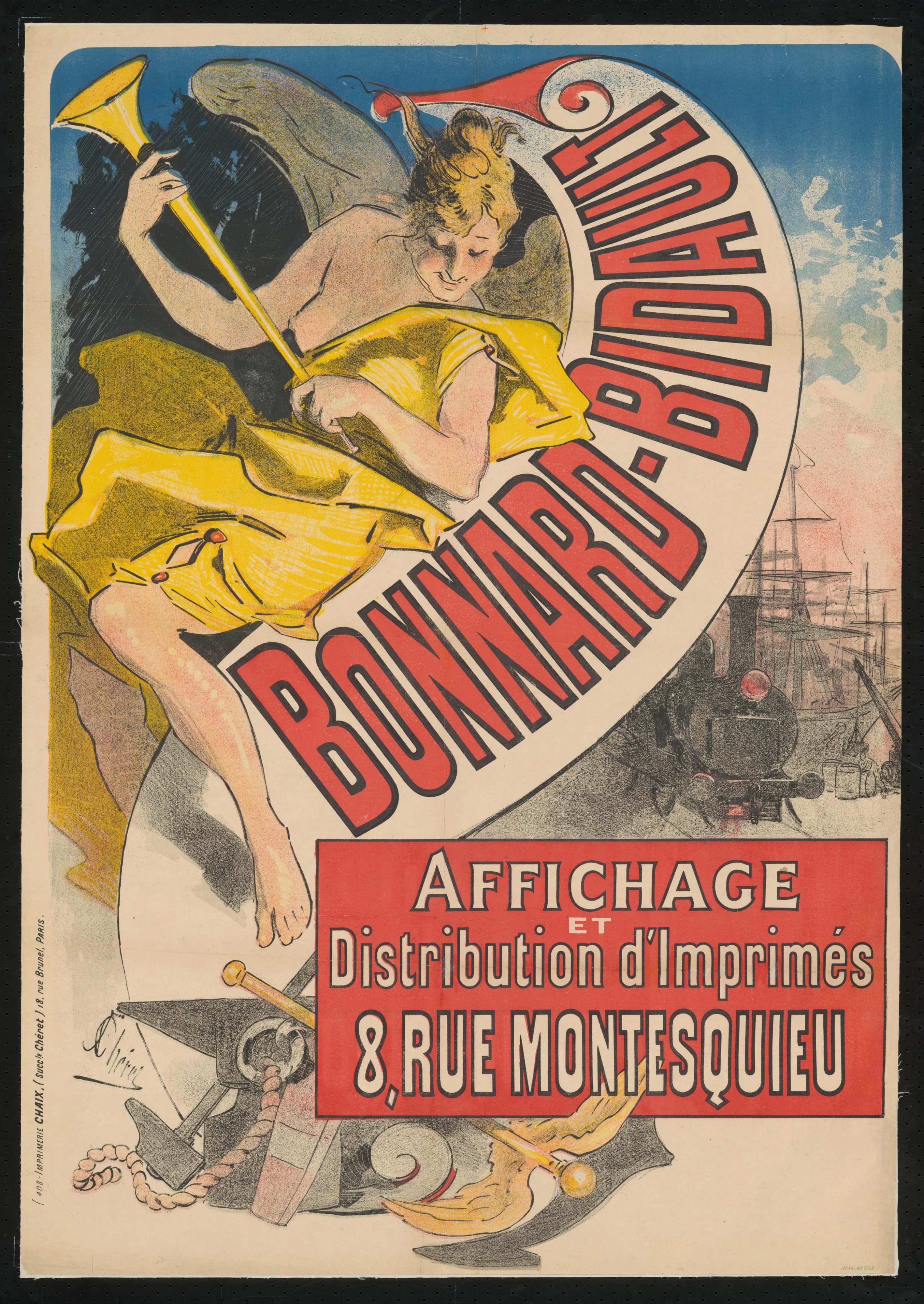 《博纳尔-比多。展示》（Bonnard-Bidault. Display）｜朱尔·谢雷 Jules Chéret｜1888