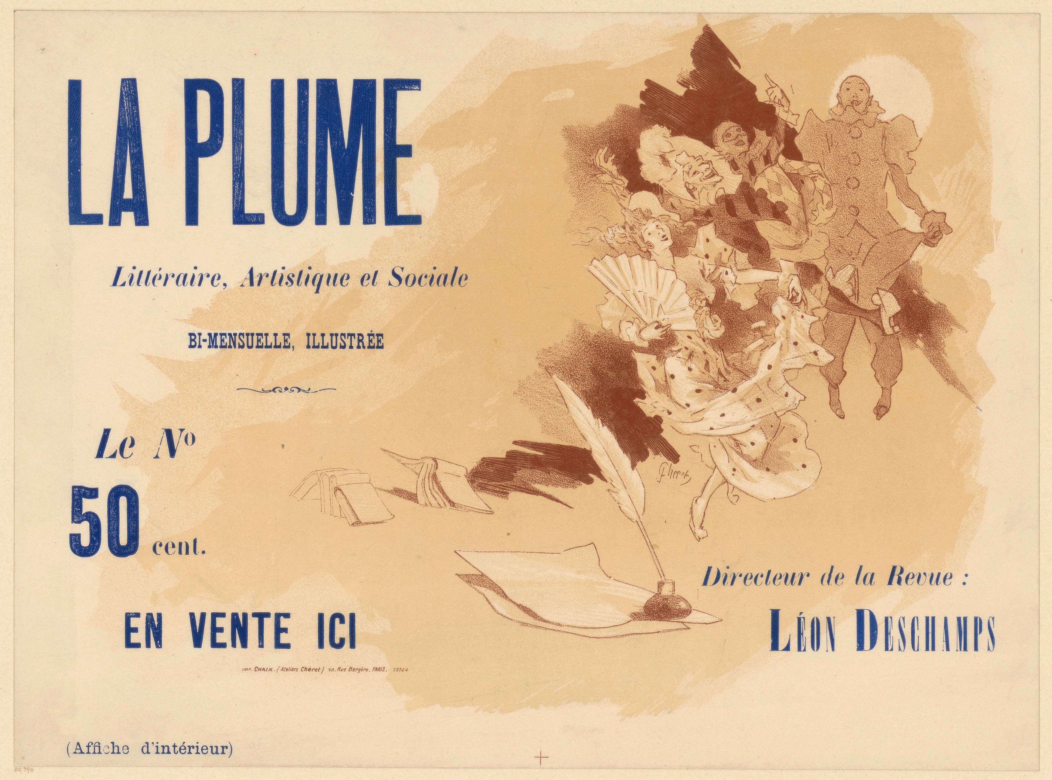 《羽毛。文学、艺术和社会》（The Feather. Literary, Artistic and Social）｜朱尔·谢雷 Jules Chéret｜1889–1899