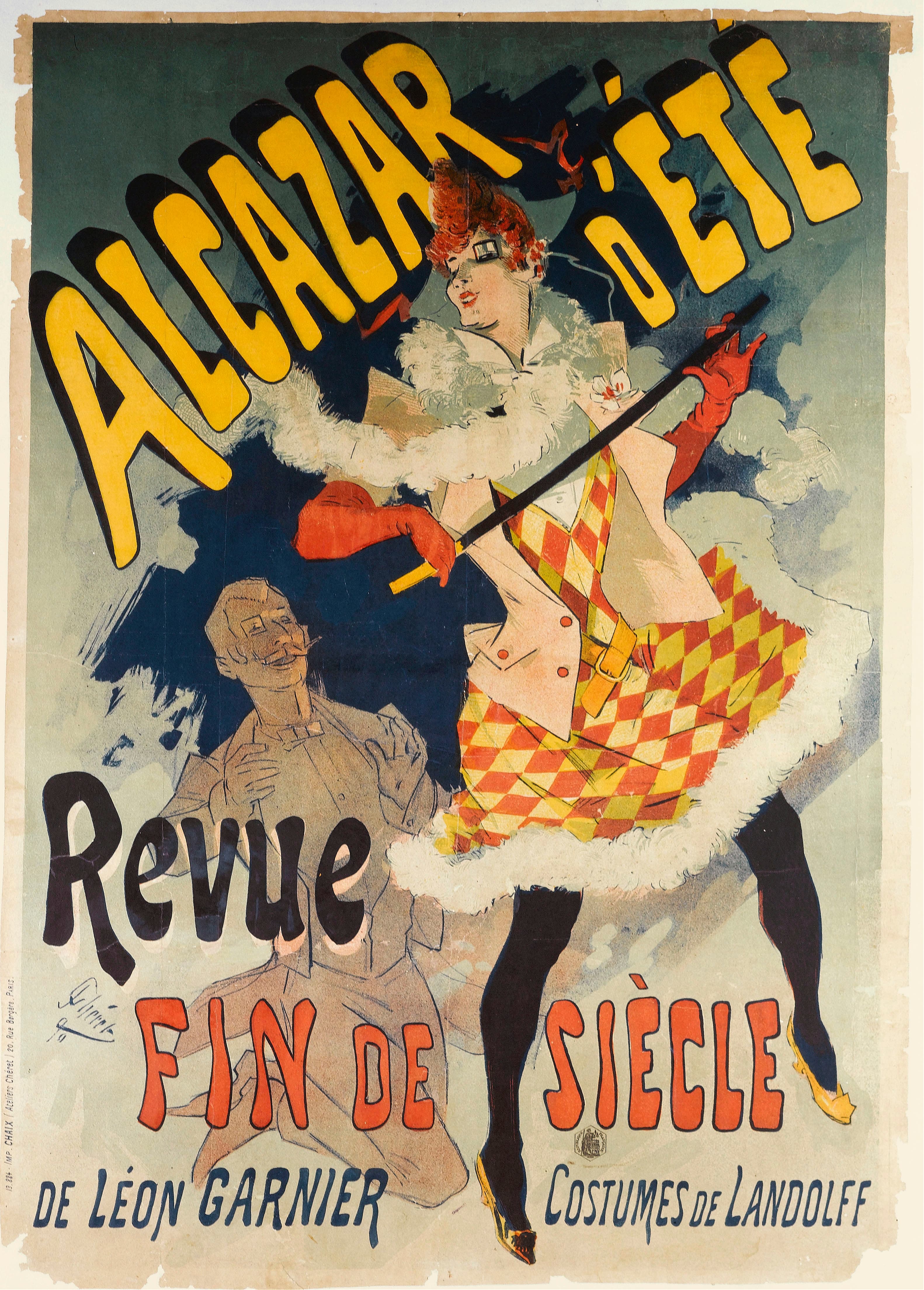 《世纪末城堡评论》（Alcazar D'ete Revue Fin De Siecle）｜朱尔·谢雷 Jules Chéret｜1890