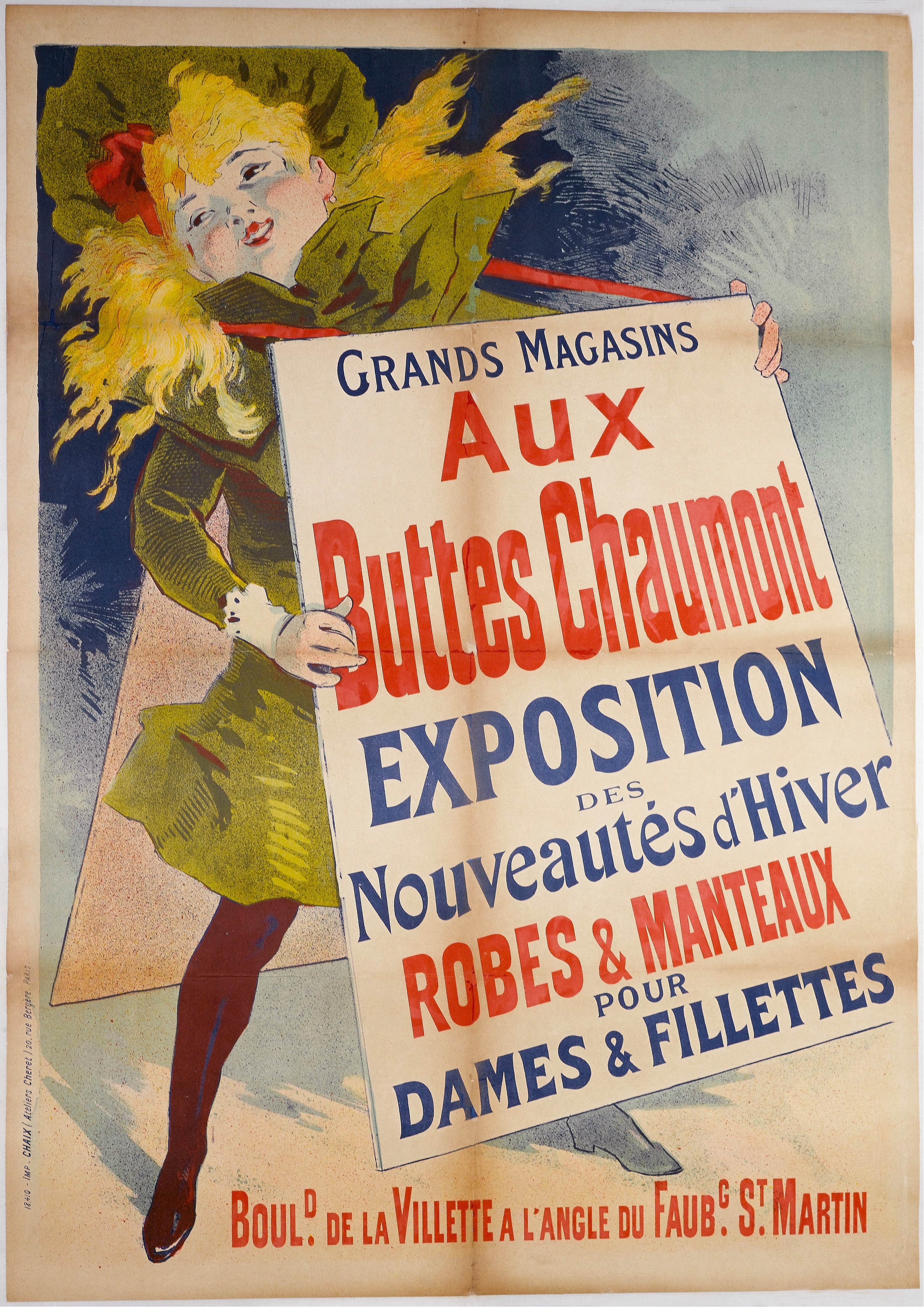 《肖蒙山丘》（At Buttes Chaumont）｜朱尔·谢雷 Jules Chéret｜1890