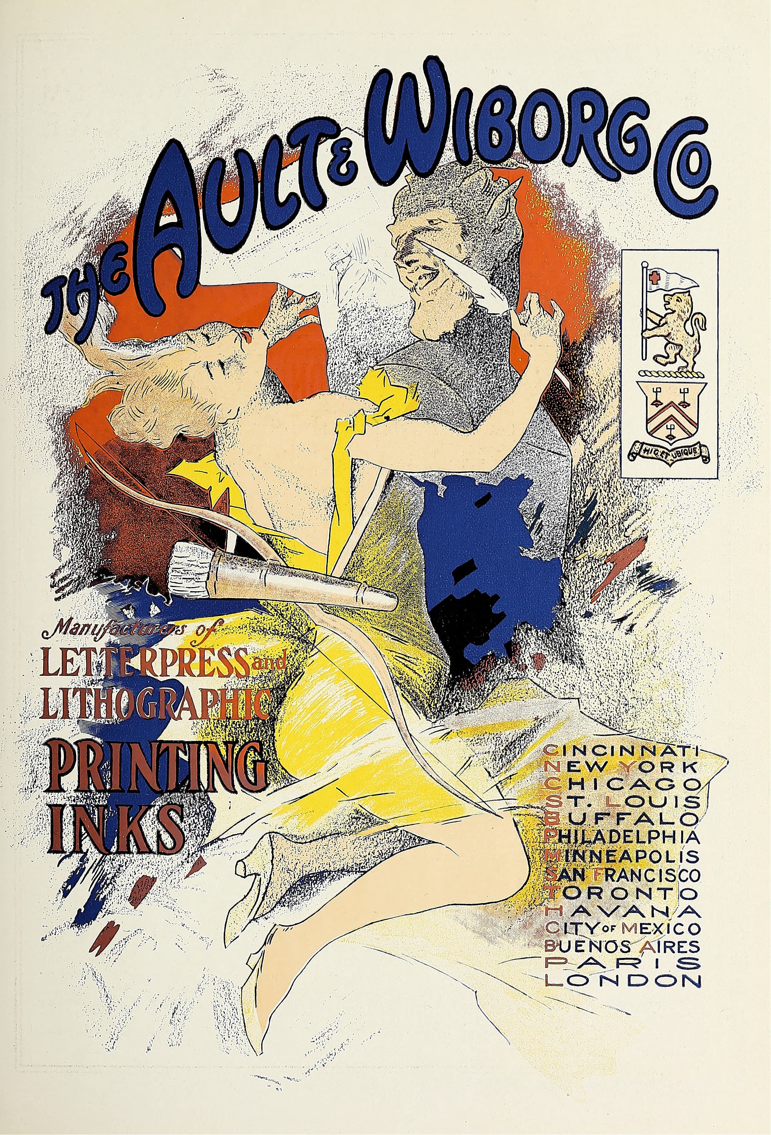 《奥尔特和维堡，广告。 087》（Ault and Wiborg, Ad. 087）｜朱尔·谢雷 Jules Chéret｜1890–1913