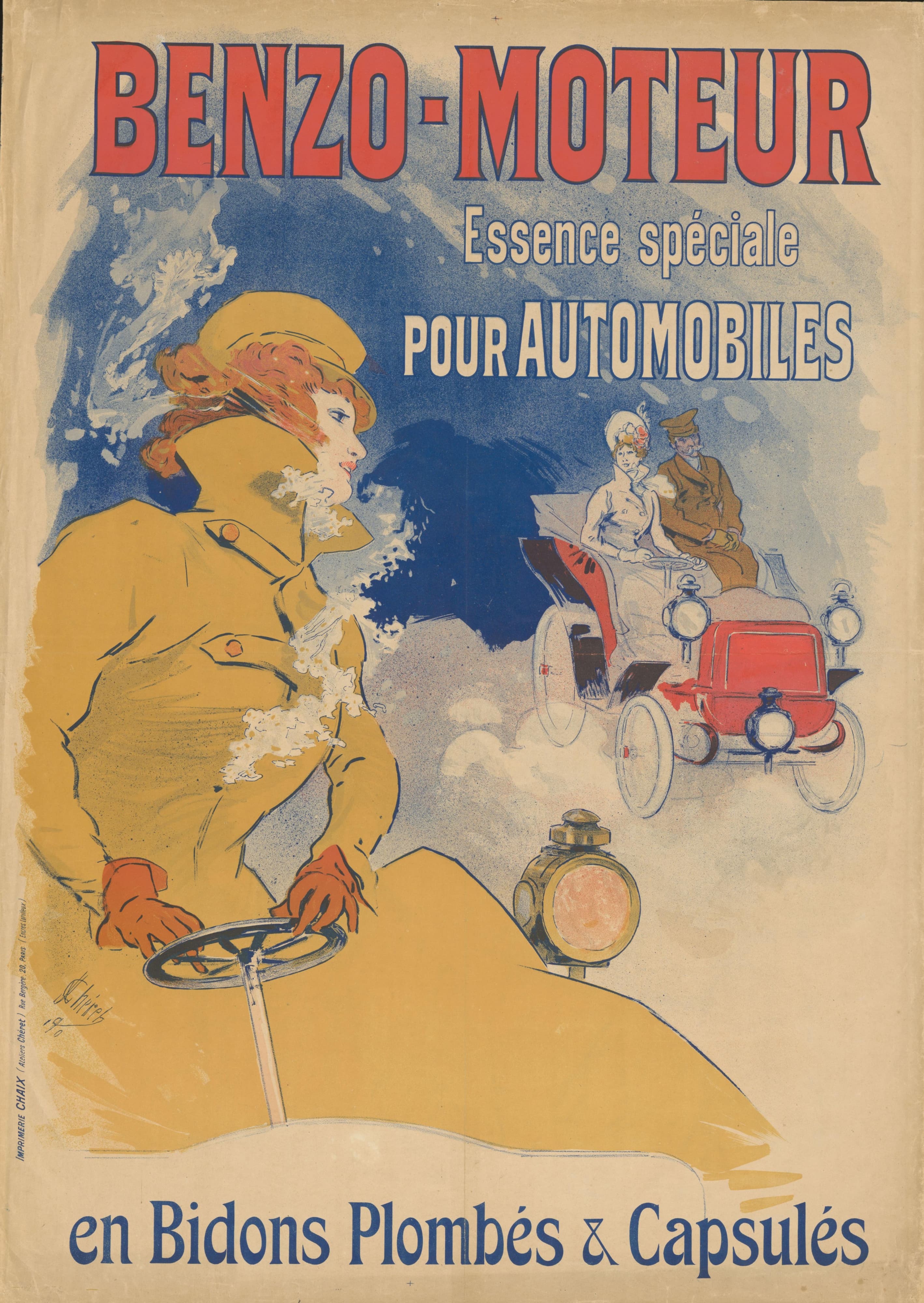 《Benzo-Motor 汽车专用汽油》（Benzo-Motor Petrol special for automobiles）｜朱尔·谢雷 Jules Chéret｜1890