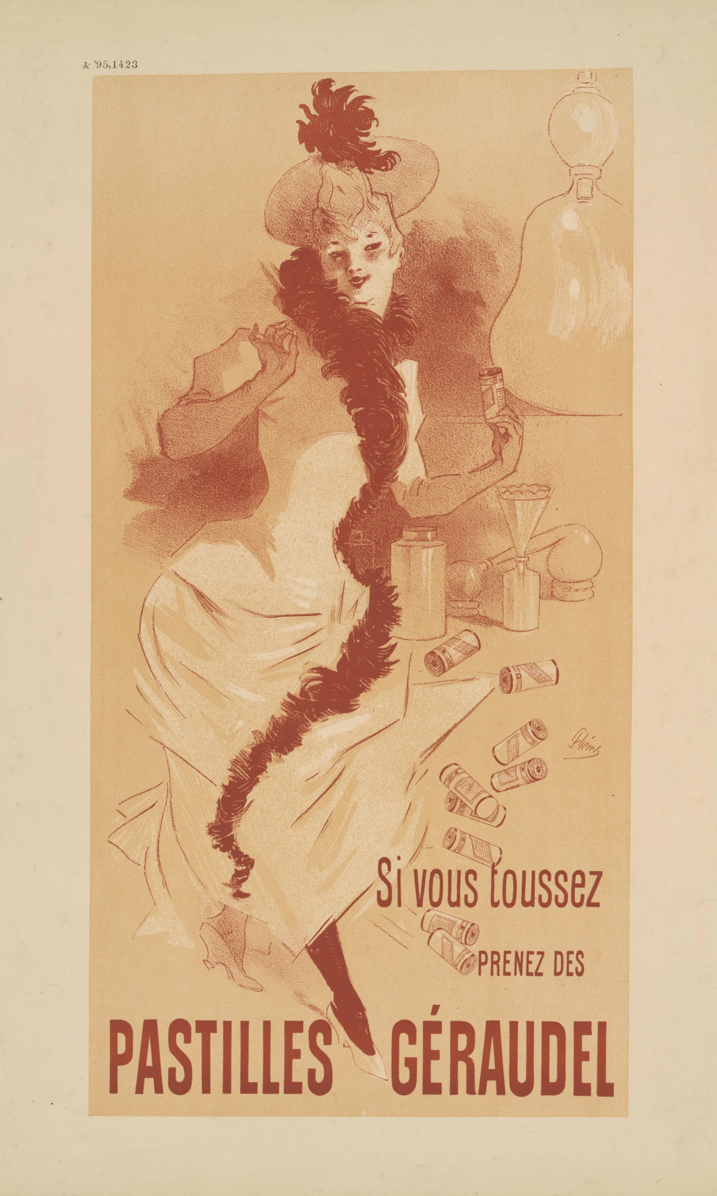 《热罗代尔锭剂》（Géraudel pastilles）｜朱尔·谢雷 Jules Chéret｜1890