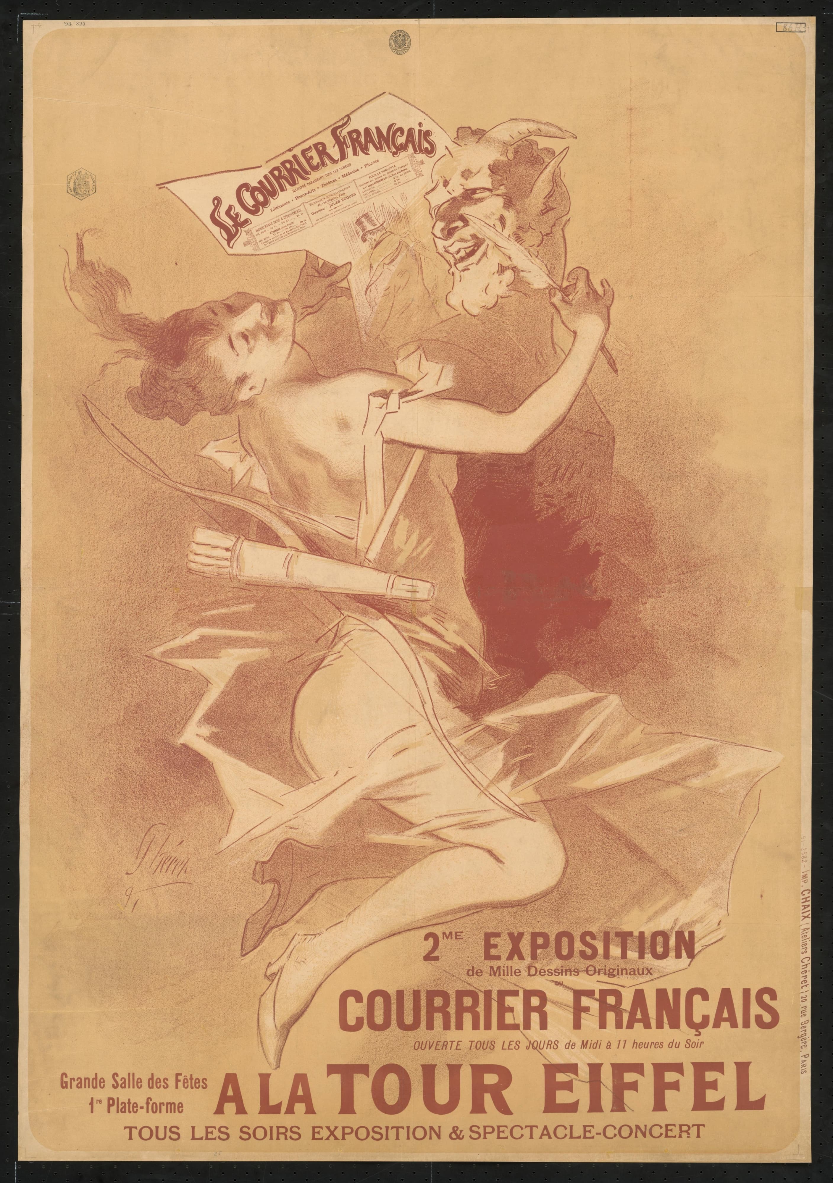 《2、《法国信使》千幅原画展》（2. Exhibition of a Thousand Original Drawings from Courrier Francais）｜朱尔·谢雷 Jules Chéret｜1891