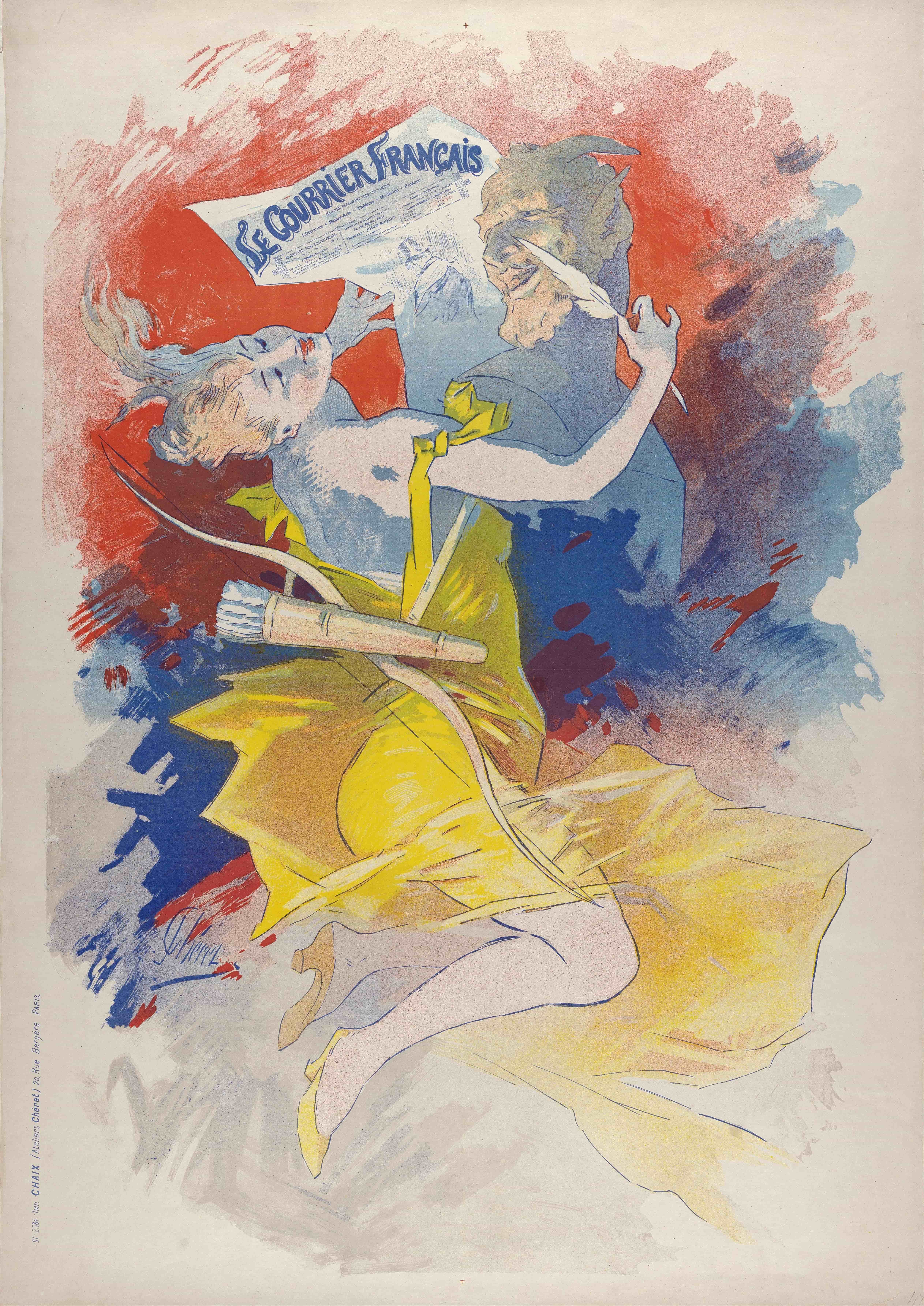 《法国邮件》（French mail）｜朱尔·谢雷 Jules Chéret｜1891