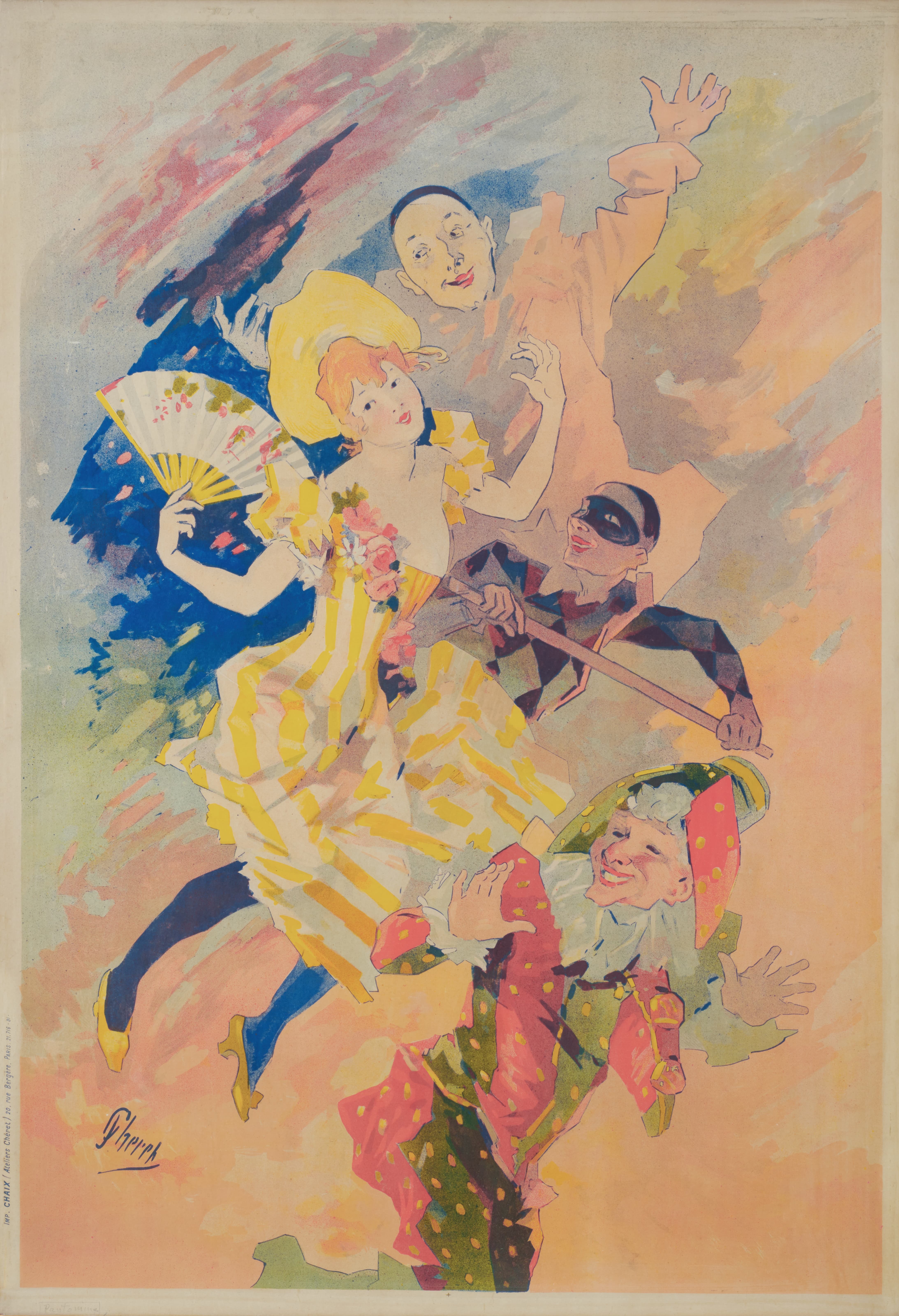 《哑剧（La Pantomime）》（Pantomime (La Pantomime)）｜朱尔·谢雷 Jules Chéret｜1891