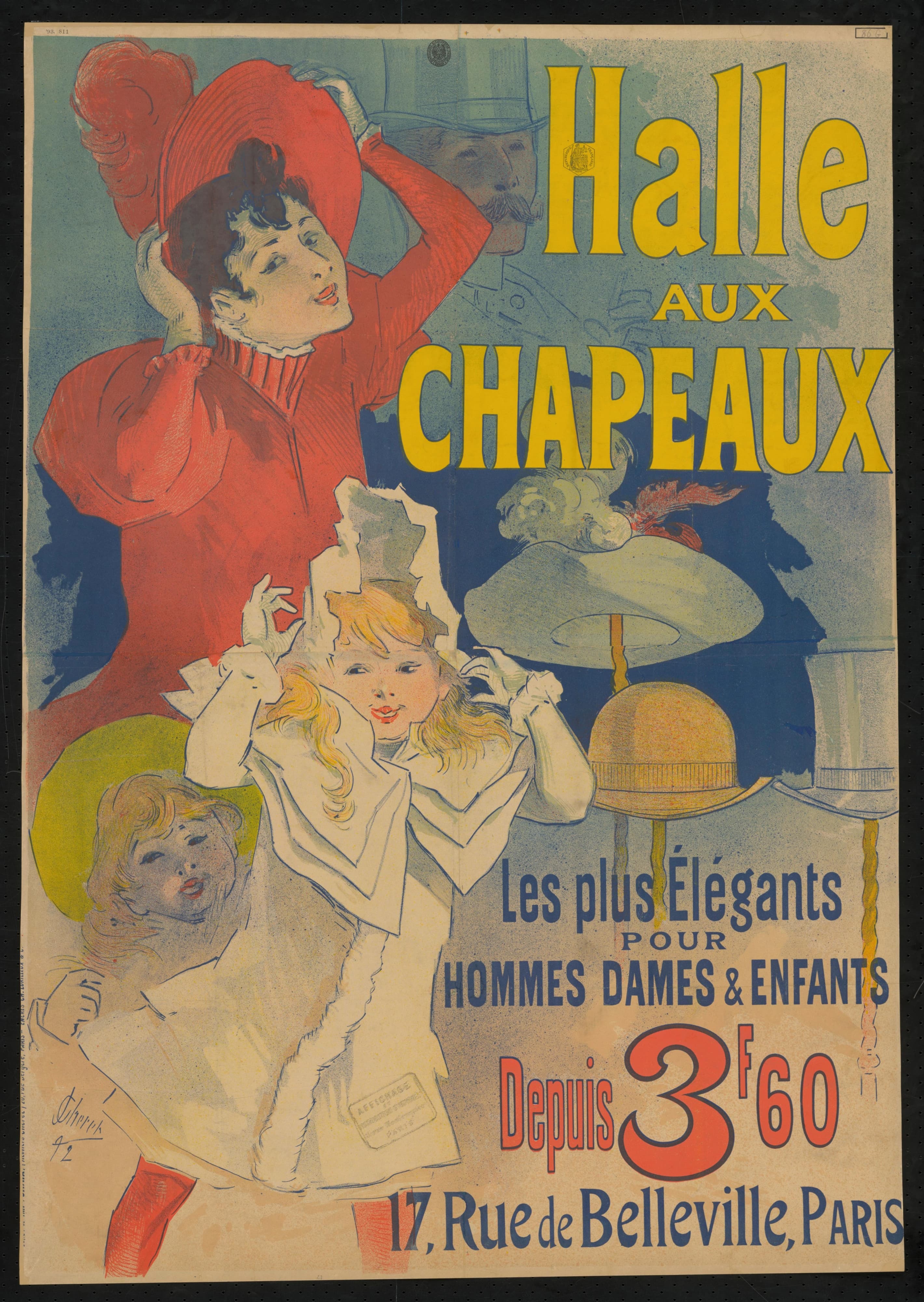 《帽子厅》（Hat Hall）｜朱尔·谢雷 Jules Chéret｜1892