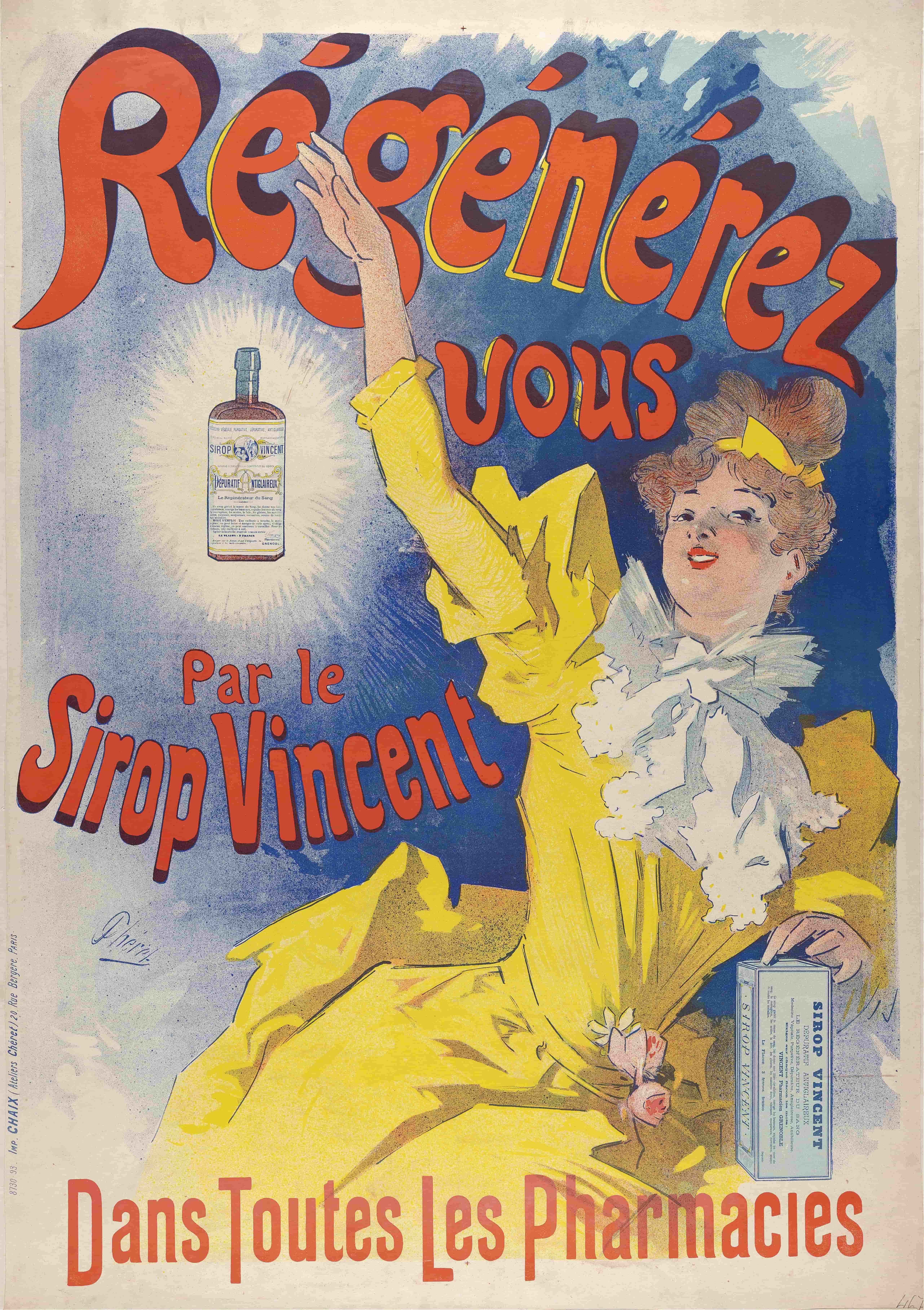 《文森特糖浆》（Vincent syrup）｜朱尔·谢雷 Jules Chéret｜1893