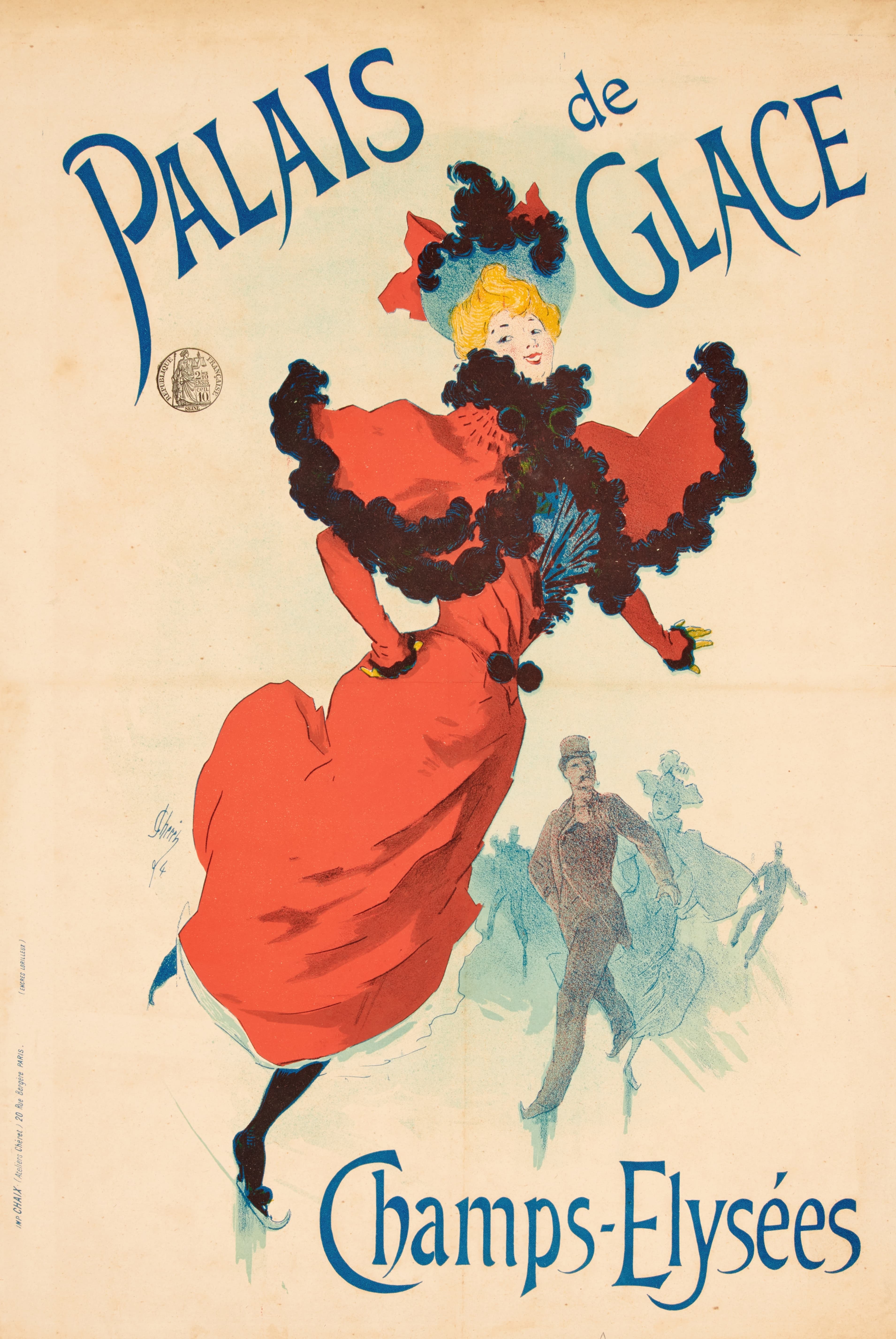 《香榭丽舍大街冰宫》（Ice Palace Champs Elysées）｜朱尔·谢雷 Jules Chéret｜1895