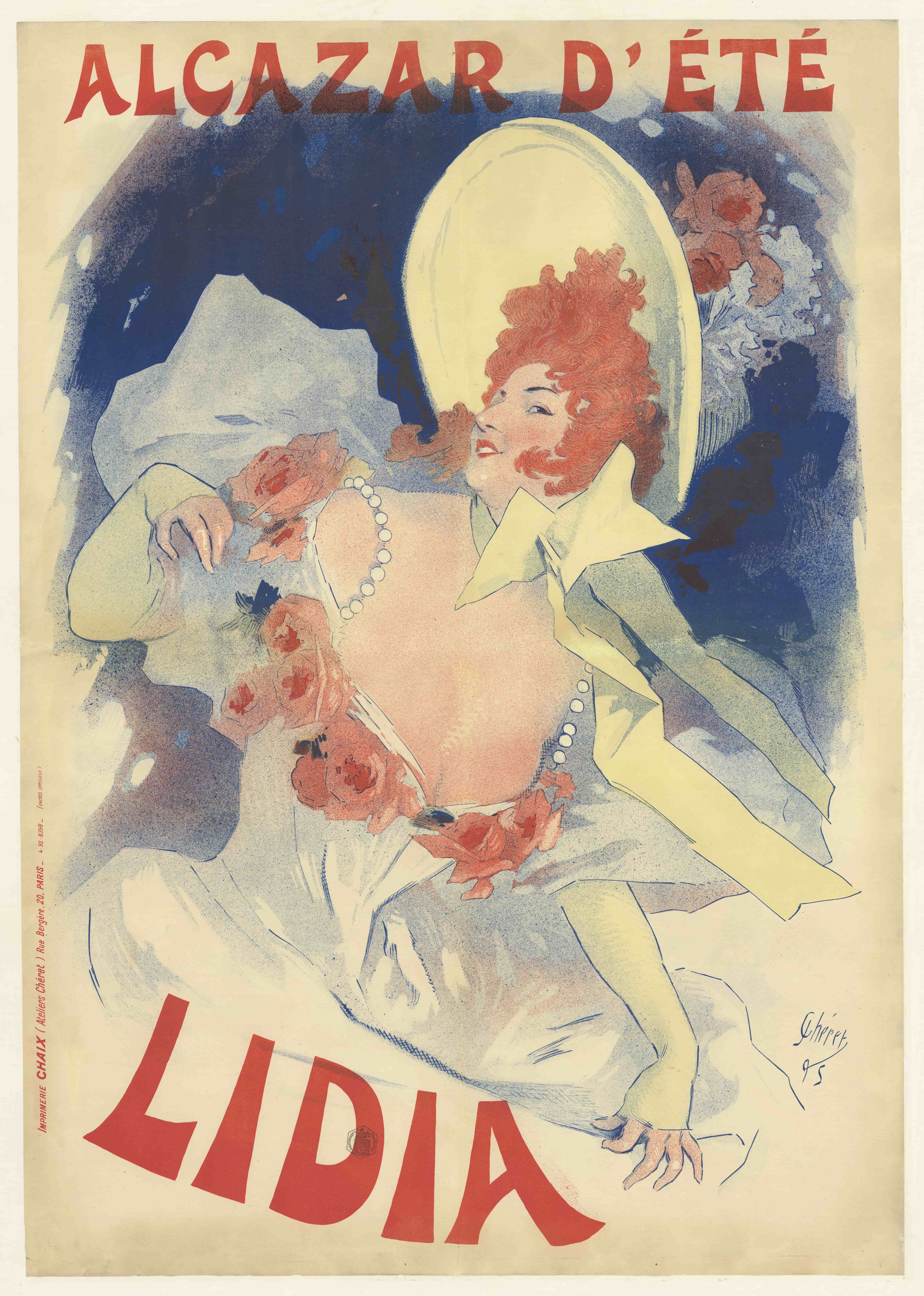 《夏季阿尔卡萨。莉迪亚》（Summer Alcazar. Lidia）｜朱尔·谢雷 Jules Chéret｜1895