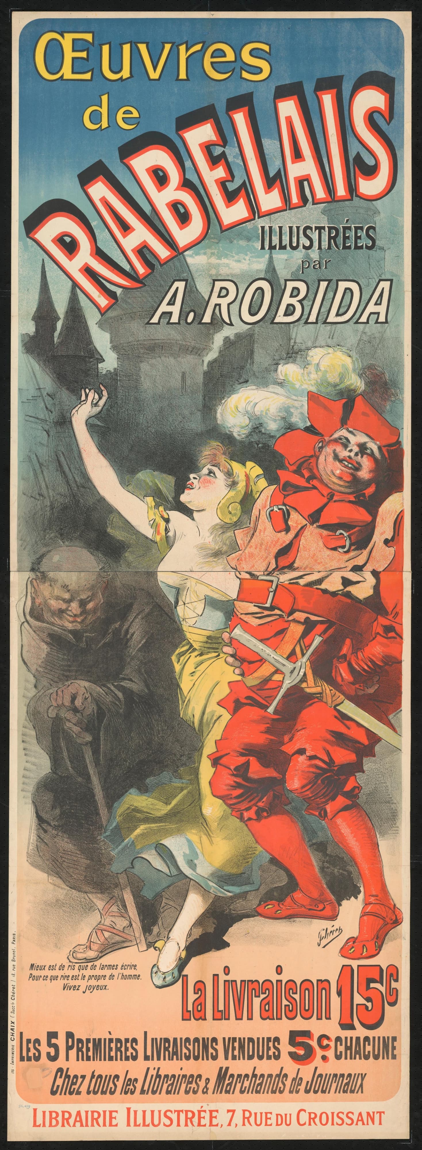 《拉伯雷的作品》（Works of Rabelais）｜朱尔·谢雷 Jules Chéret｜1895