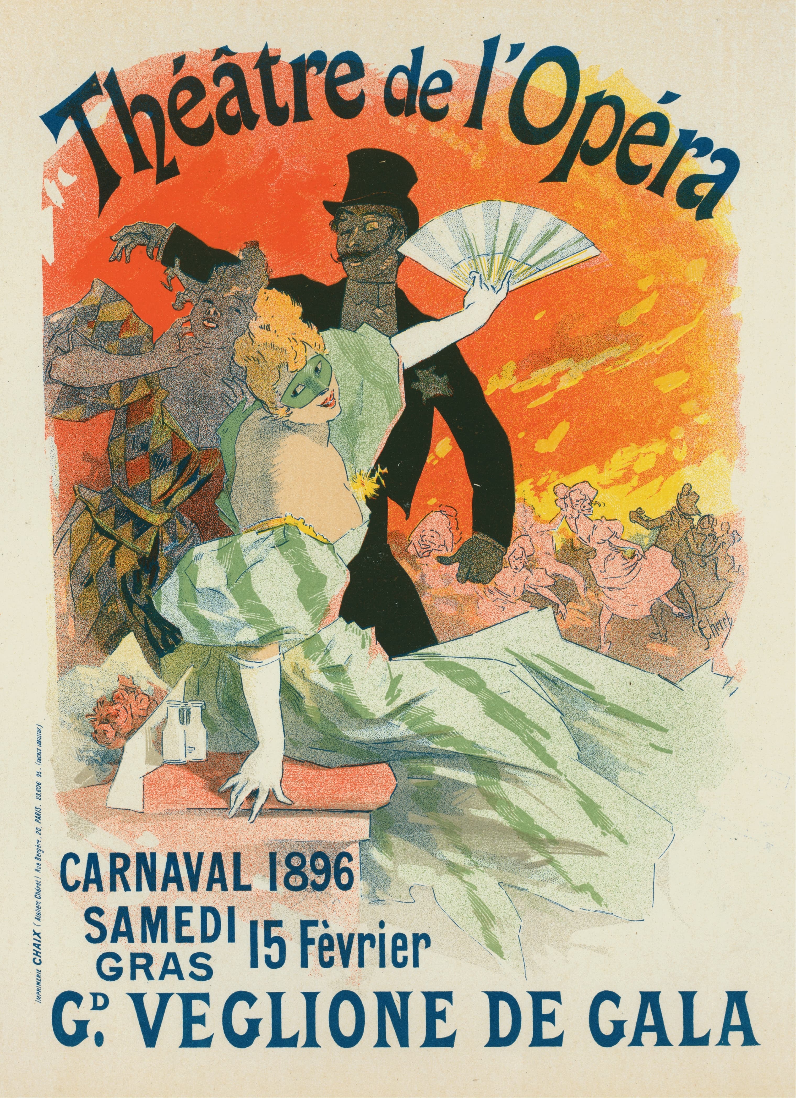 《1896 年狂欢节。盛大晚会》（Carnaval 1896. Grand Gala Party）｜朱尔·谢雷 Jules Chéret｜1896