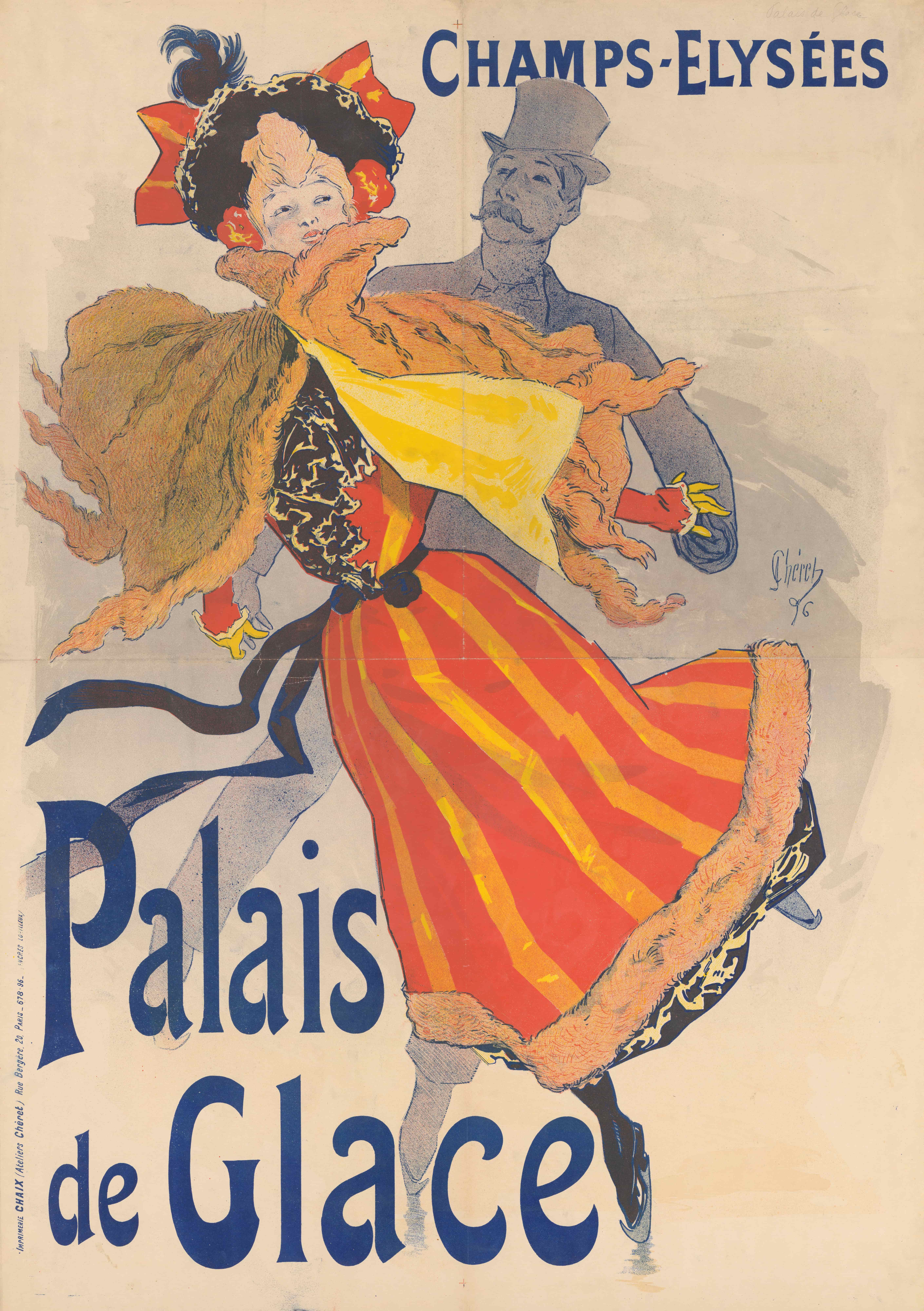 《香榭丽舍大街、冰宫》（Champs-Elysées, Palais de Glace）｜朱尔·谢雷 Jules Chéret｜1896