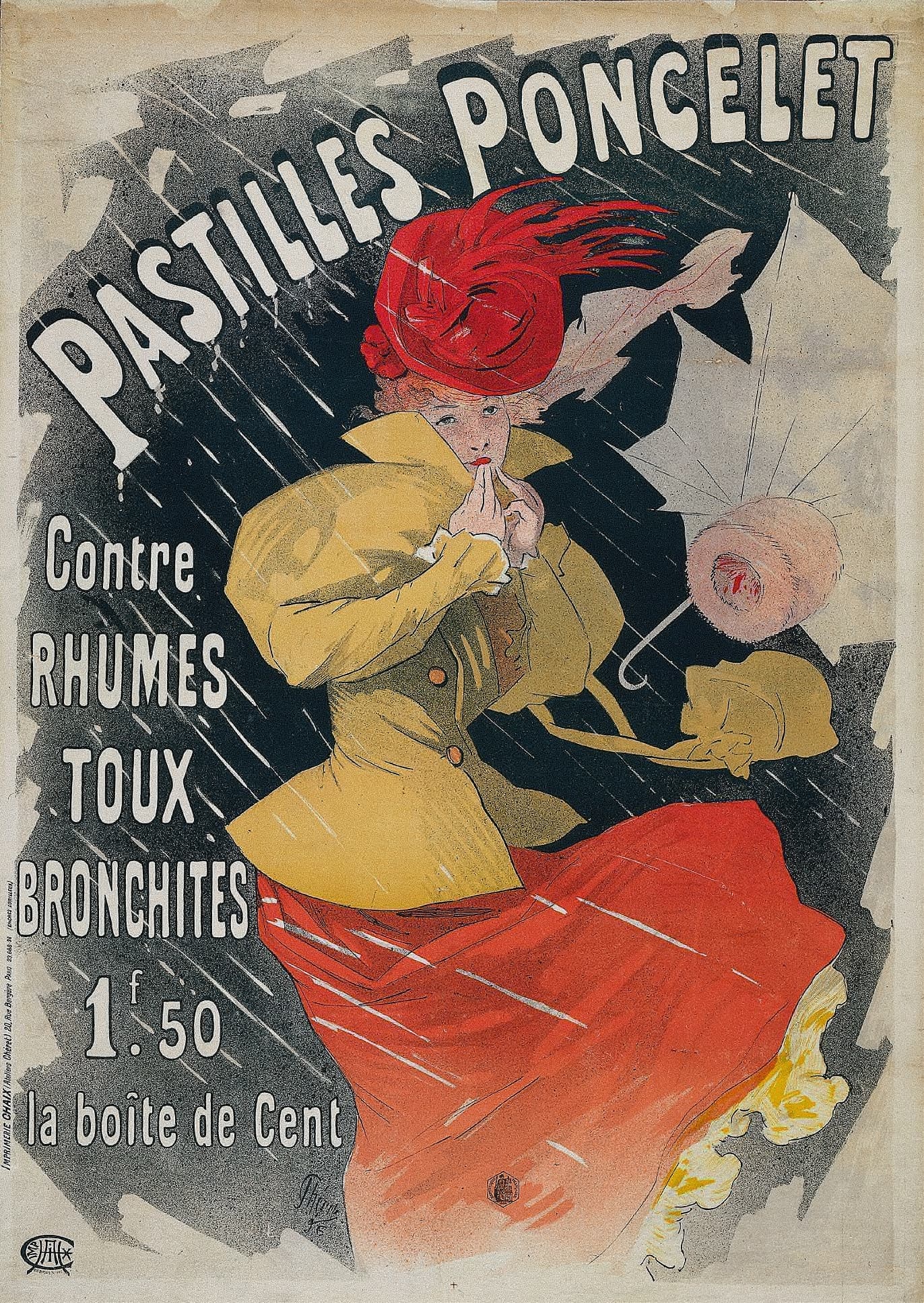 《蓬塞莱片》（Poncelet tablets）｜朱尔·谢雷 Jules Chéret｜1896
