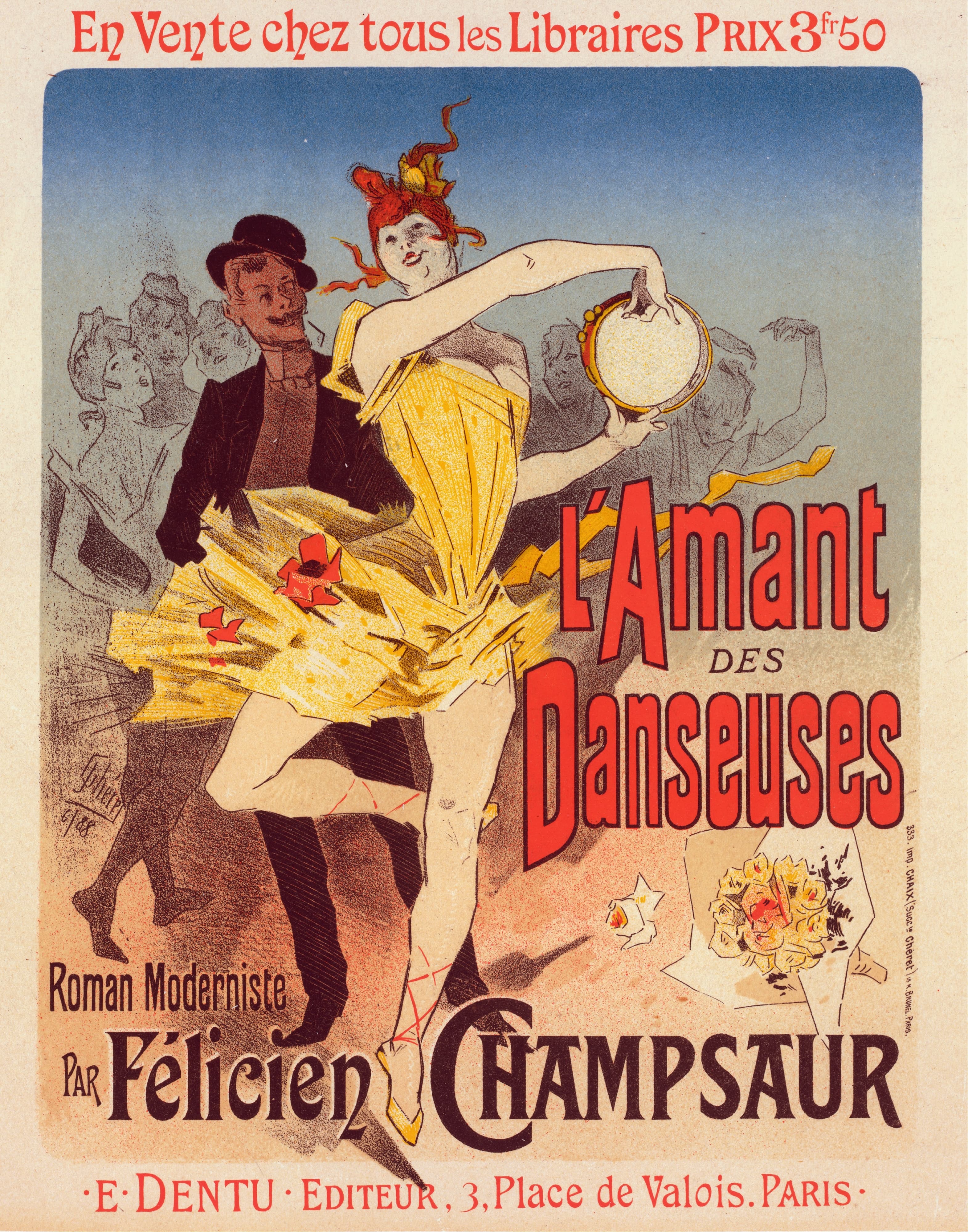 《舞者的情人》（The Dancers' Lover）｜朱尔·谢雷 Jules Chéret｜1896