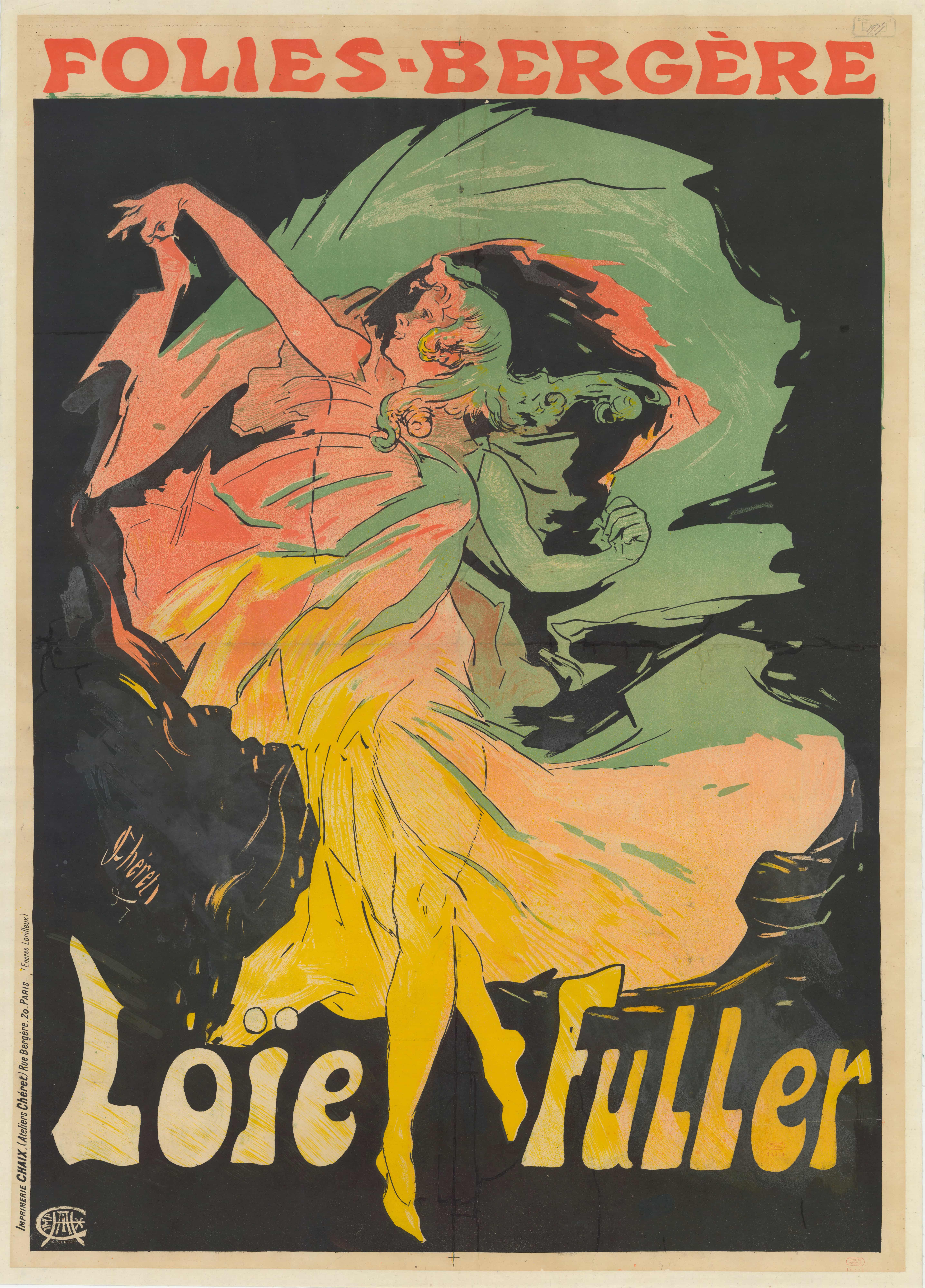 《女神游乐厅：洛伊·富勒》（Folies Bergère. Loie Fuller）｜朱尔·谢雷 Jules Chéret｜1897