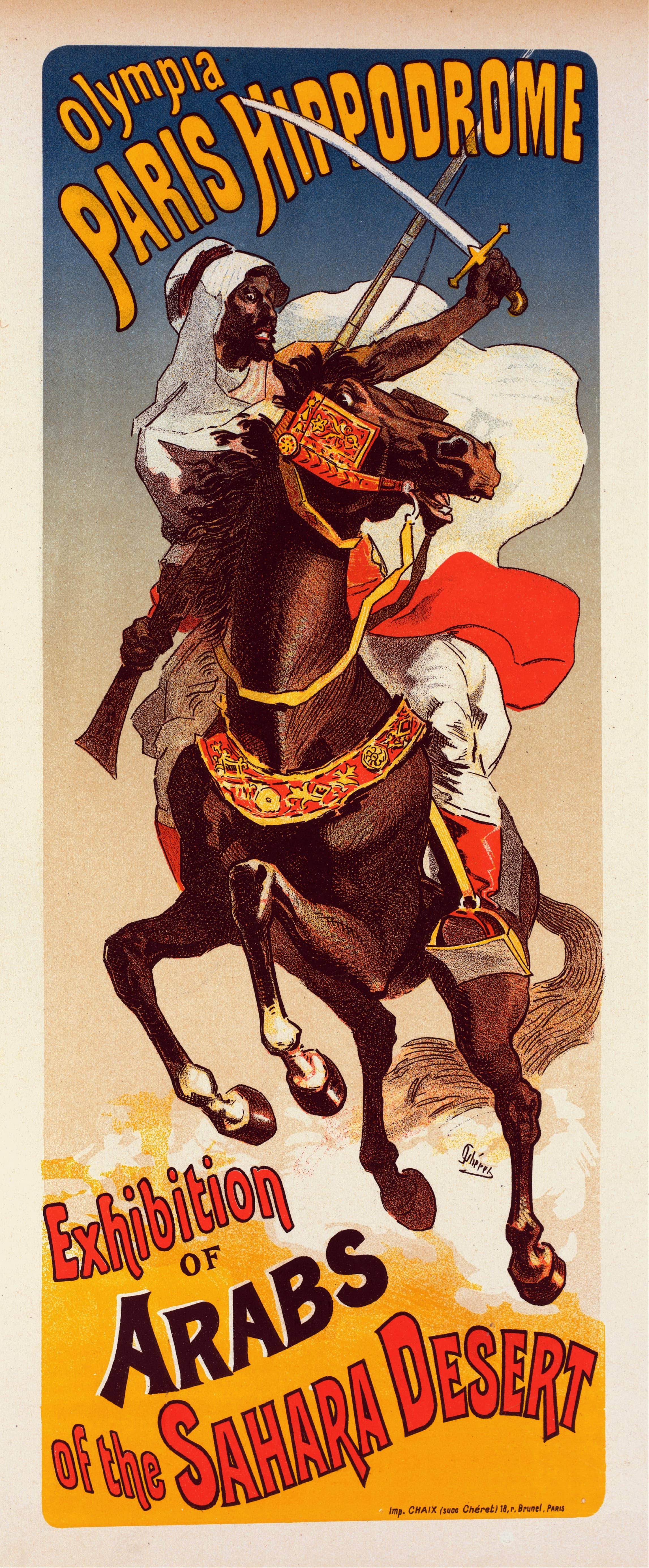 《来自撒哈拉的阿拉伯人展览》（Exhibition of Arabs from the Sahara）｜朱尔·谢雷 Jules Chéret｜1899