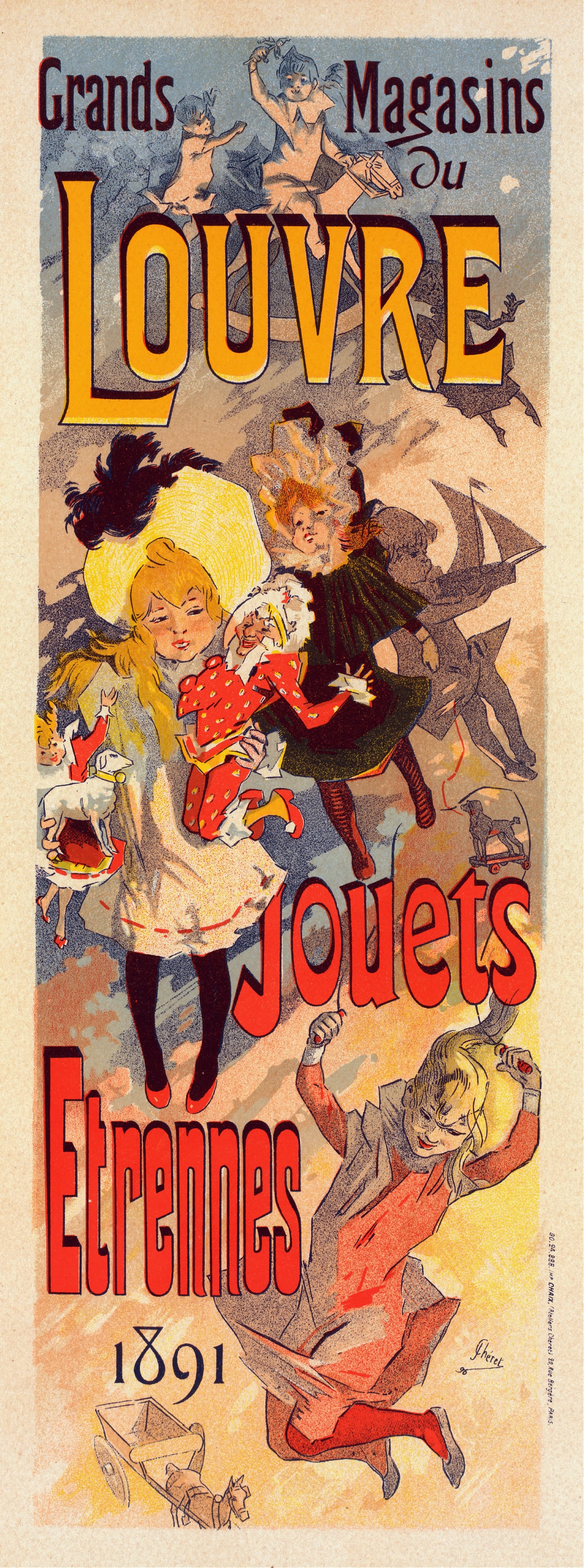 《卢浮宫商店》（Louvre Stores）｜朱尔·谢雷 Jules Chéret｜1899