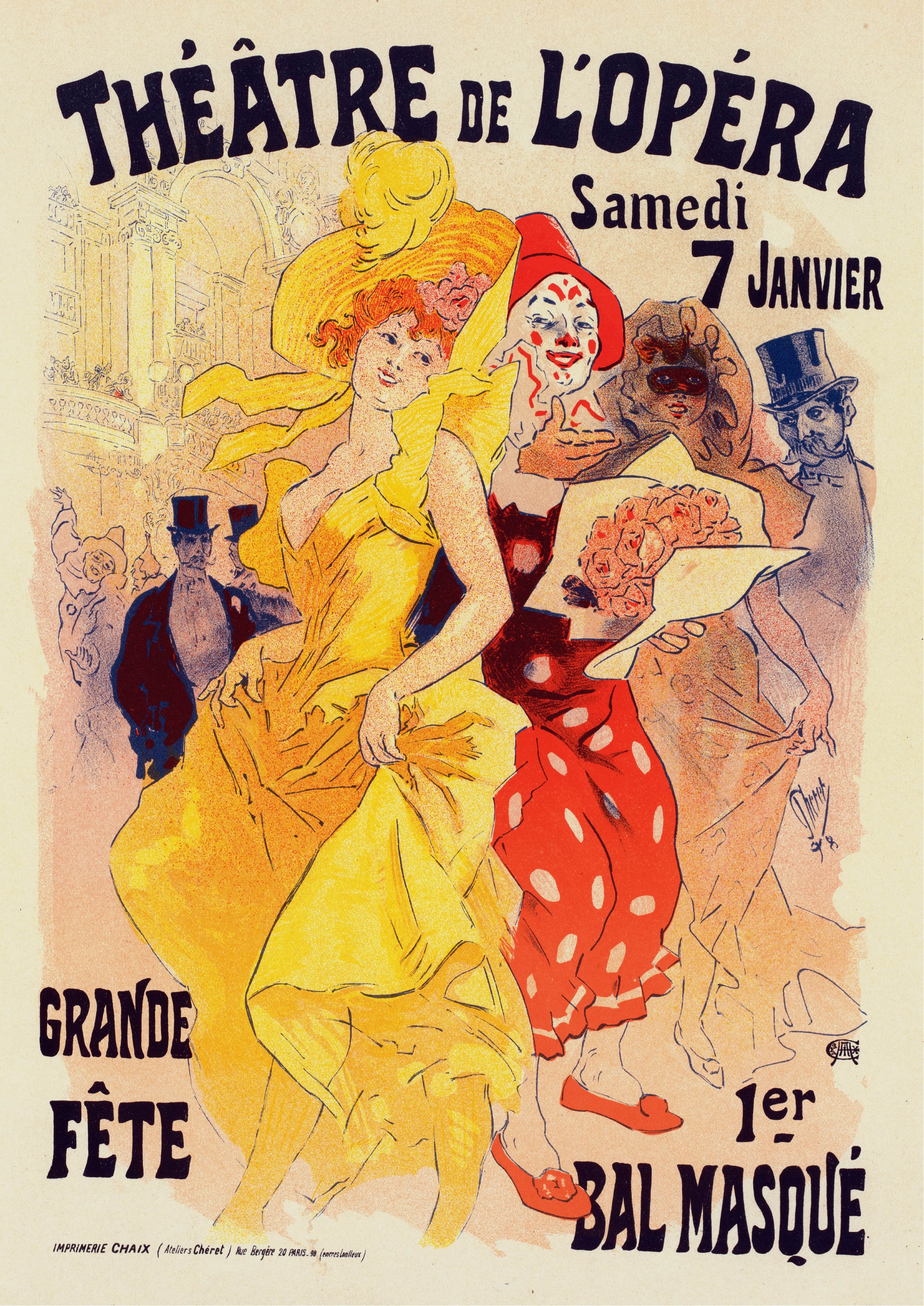 《1899 年歌剧舞会》（Opera Balls In 1899）｜朱尔·谢雷 Jules Chéret｜1899