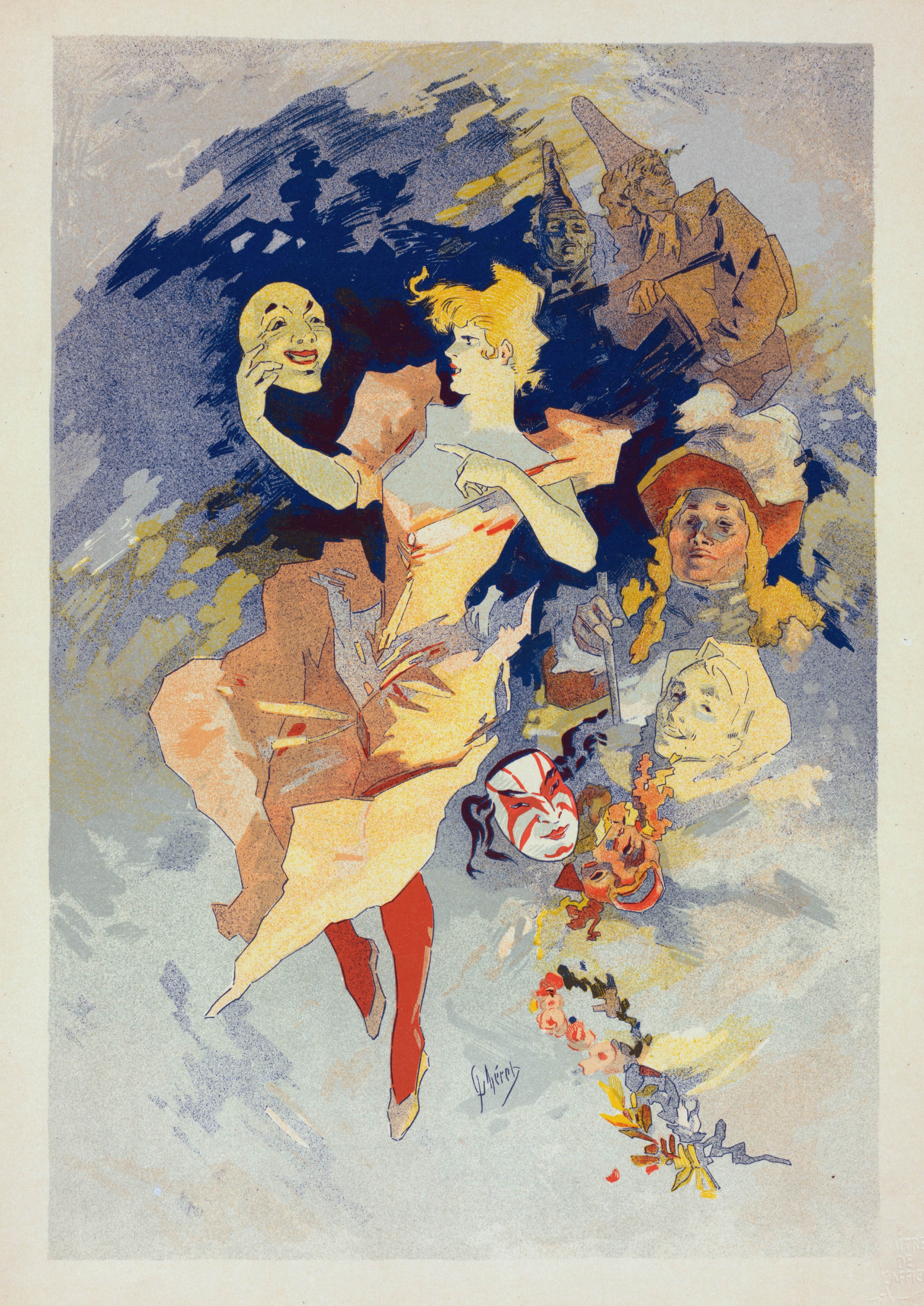 《喜剧》（The Comedy）｜朱尔·谢雷 Jules Chéret｜1900