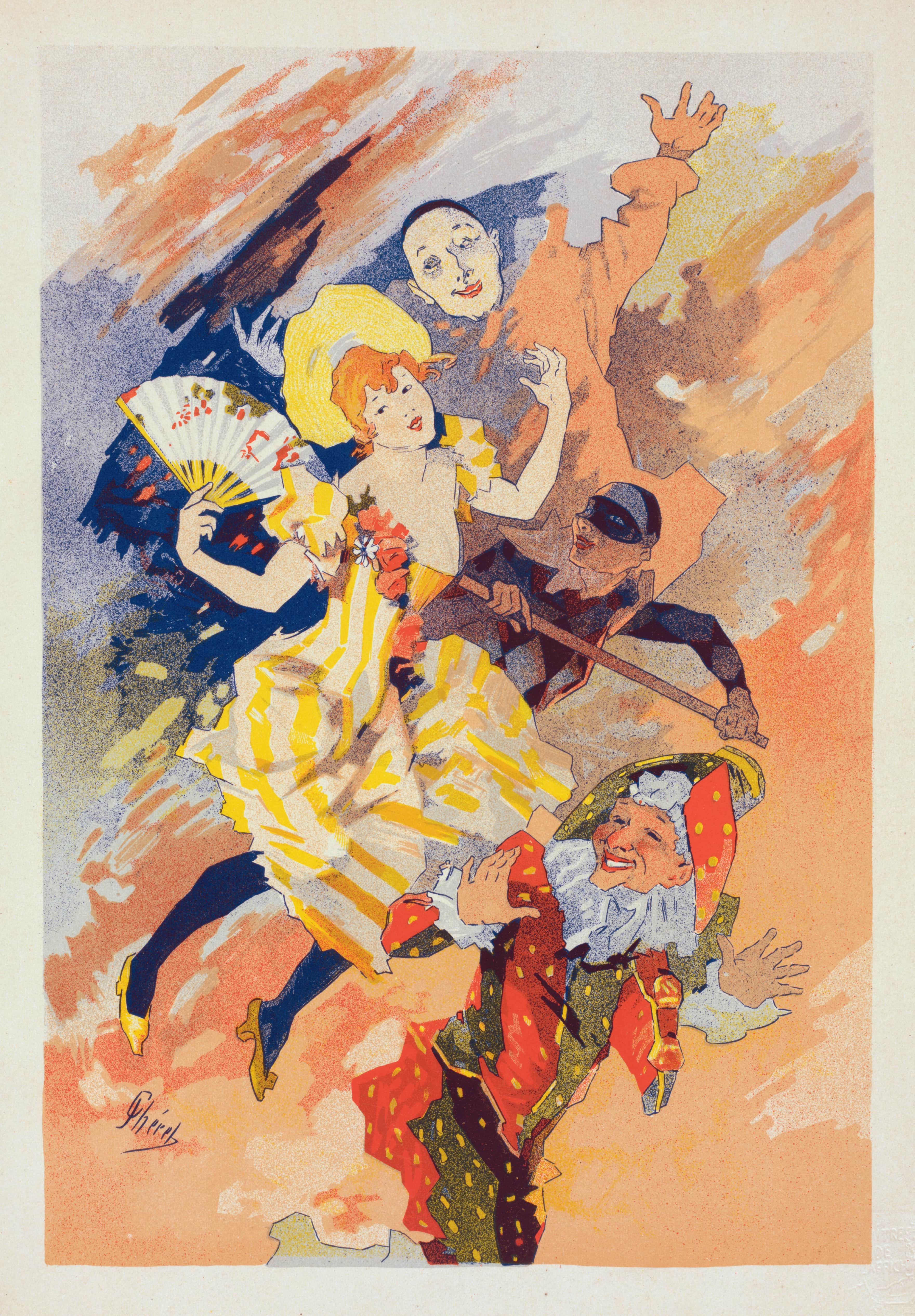 《哑剧》（The Pantomime）｜朱尔·谢雷 Jules Chéret｜1900