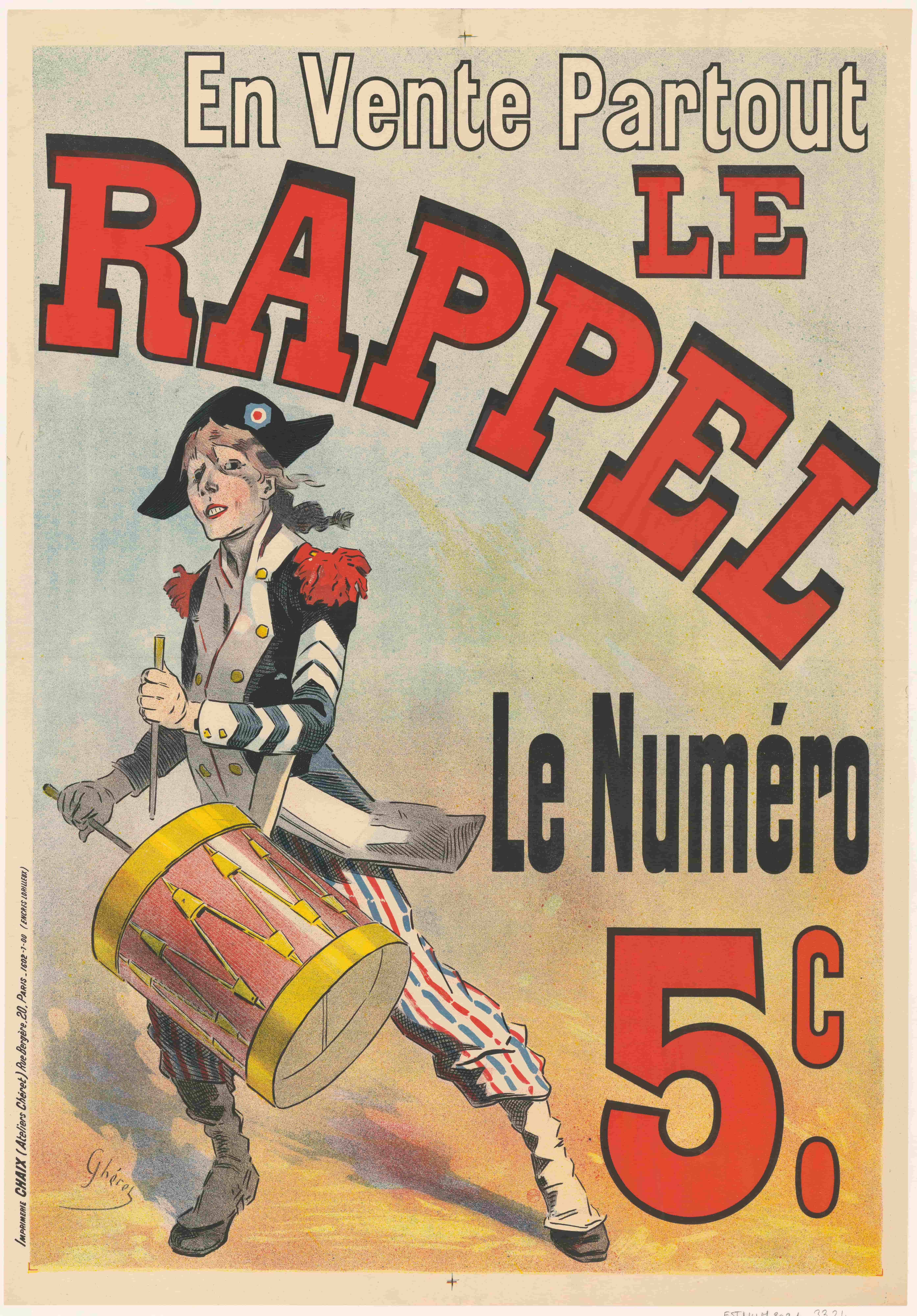 《提醒，编号 5c。到处都有卖》（The Reminder, number 5c. On sale everywhere）｜朱尔·谢雷 Jules Chéret｜1900