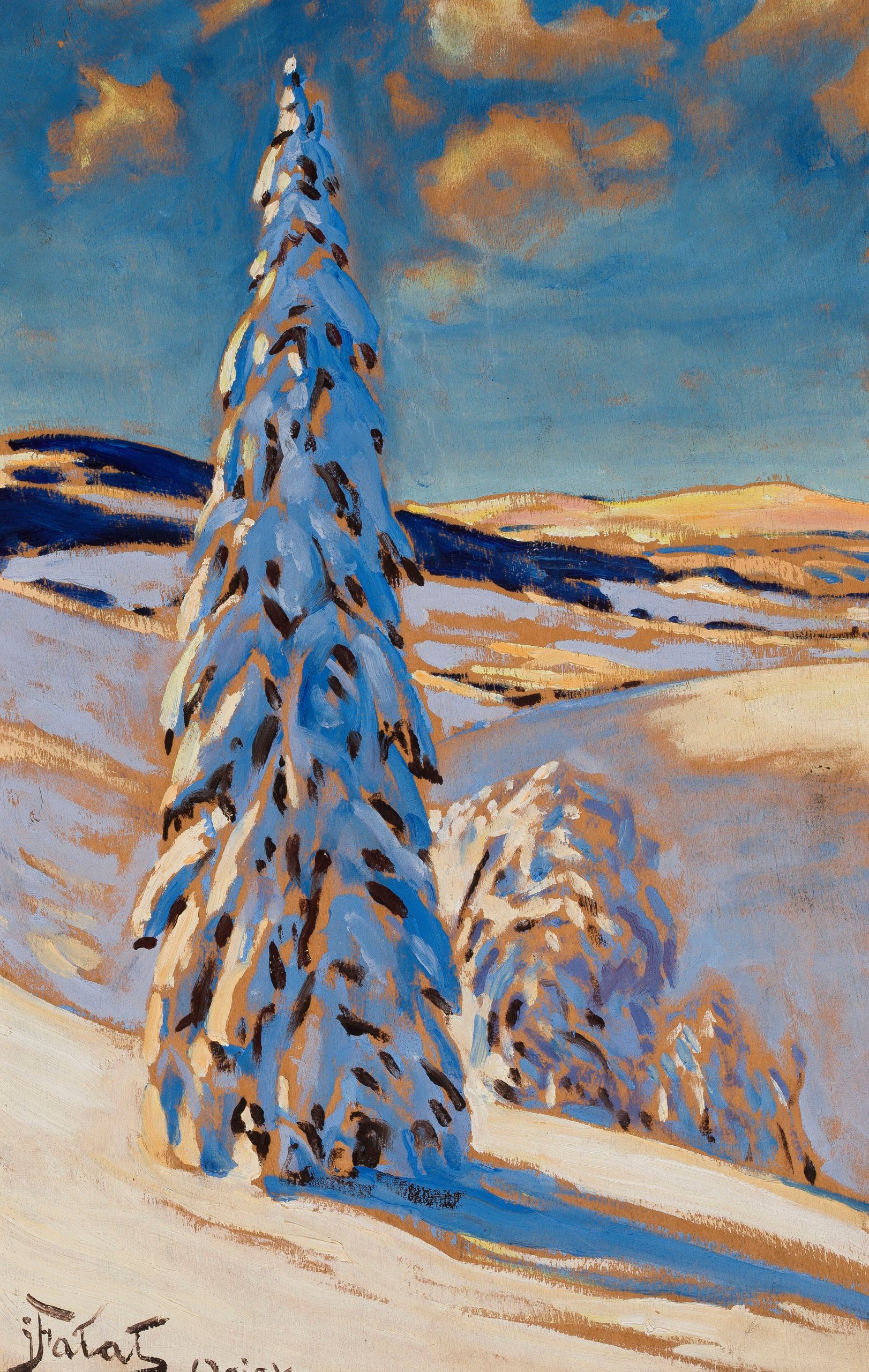 《冬日风景》（Winter landscape）｜尤利安·法瓦特 Julian Fałat｜1900年以后