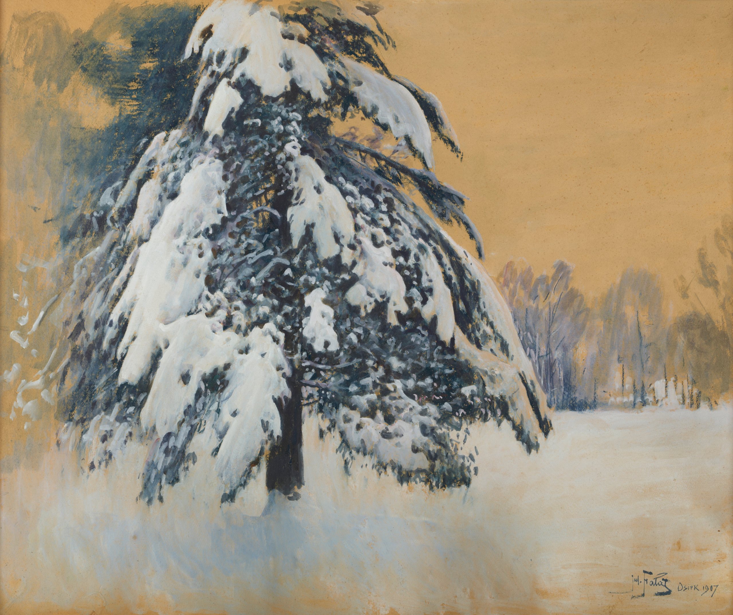 《积雪》（Snow Cap）｜尤利安·法瓦特 Julian Fałat｜1907