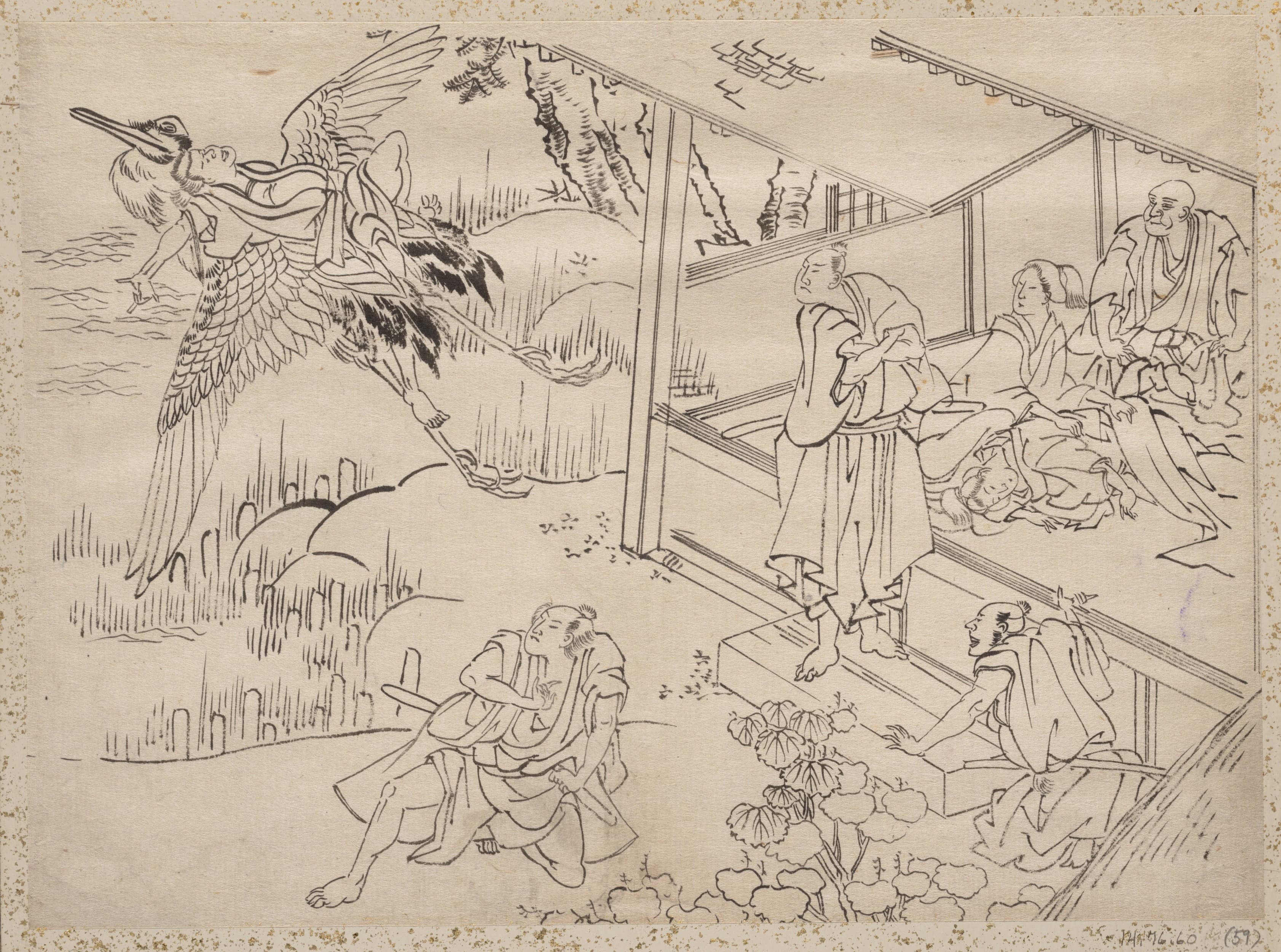 《《葛饰北斋及其弟子素描册》第59图》（Album of Sketches by Katsushika Hokusai and His Disciples Pl.59）｜葛饰北斋 Katsushika Hokusai｜19th century