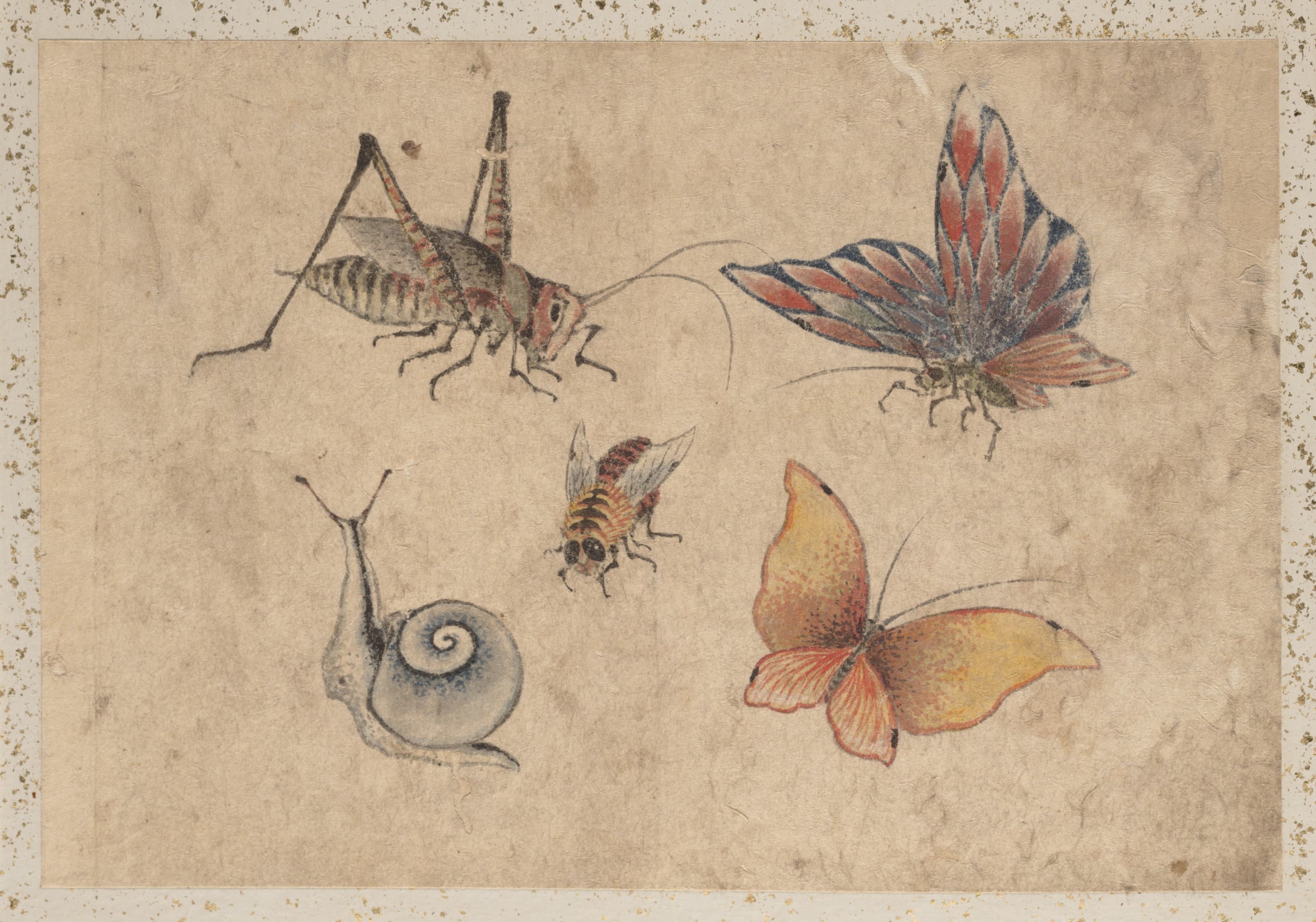 《《葛饰北斋及其弟子素描册》第36图》（Album of Sketches by Katsushika Hokusai and His Disciples Pl.36）｜葛饰北斋 Katsushika Hokusai｜19th century