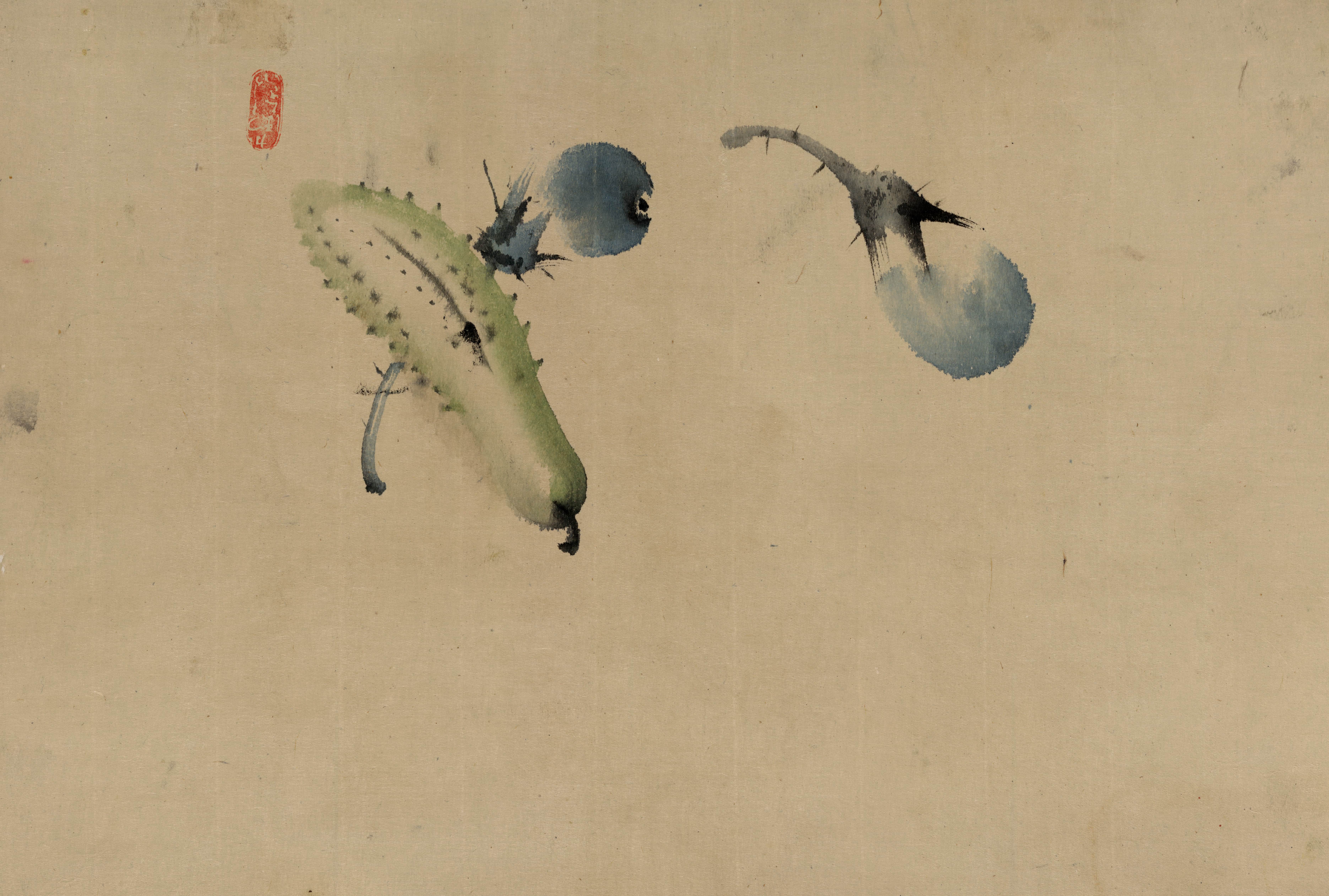 黄瓜或南瓜和茄子