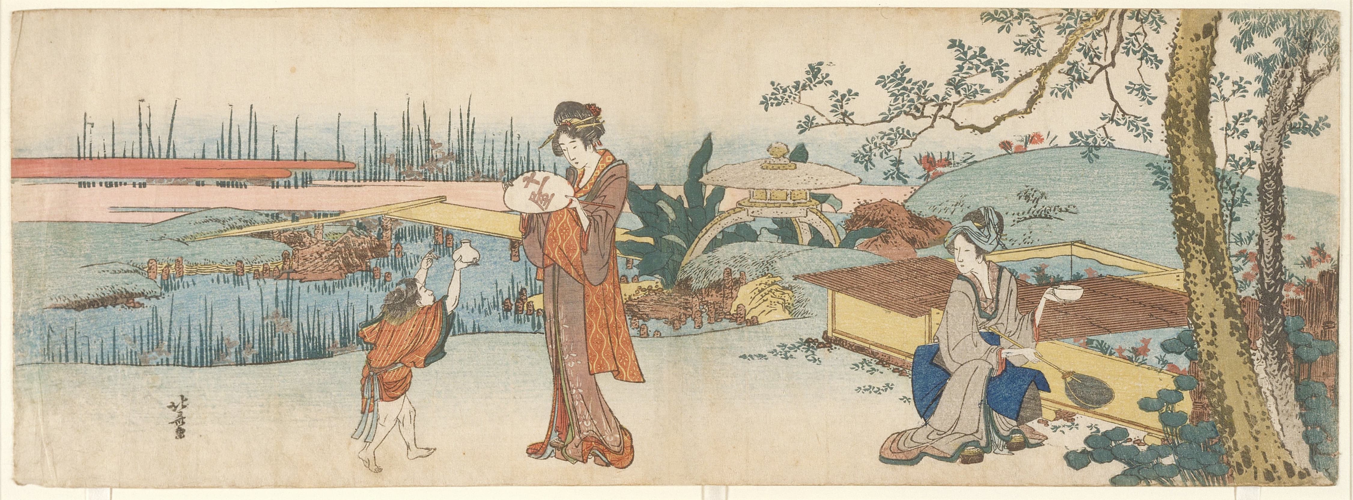 《金鱼贩子》（Goldfish Vendor）｜葛饰北斋 Katsushika Hokusai｜19世纪初