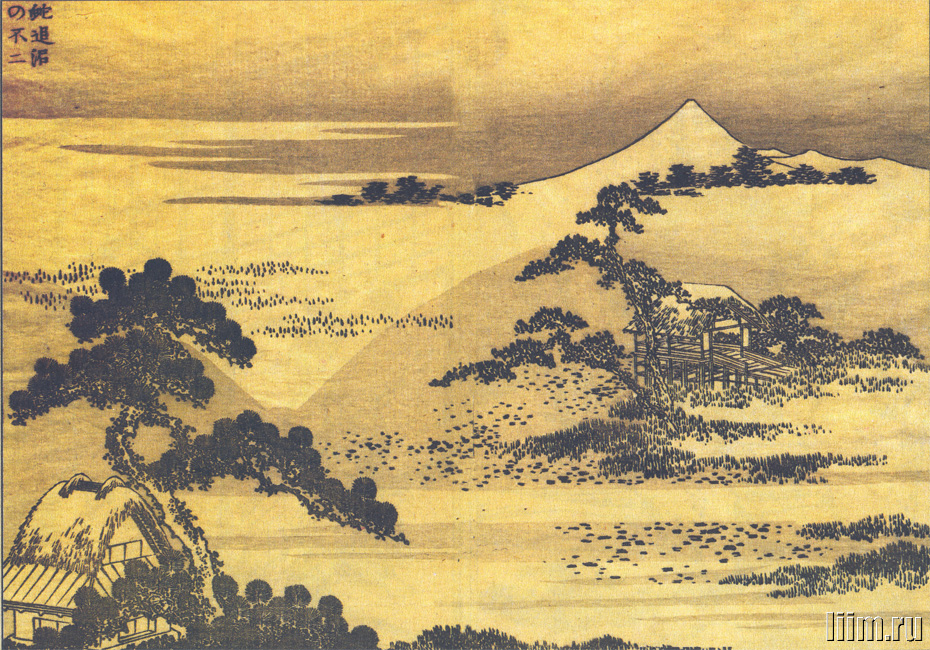 《《富岳百景》第101图：难以捉摸的富士山》（101. The elusiveness of Mount Fuji）｜葛饰北斋 Katsushika Hokusai｜1835-1847