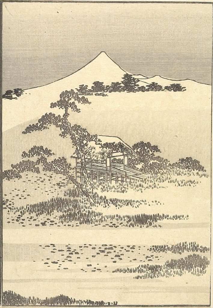 《《富岳百景》第101图：难以捉摸的富士山树叶2》（101. The Elusiveness of Mount Fuji Leaf 2）｜葛饰北斋 Katsushika Hokusai｜1835-1847