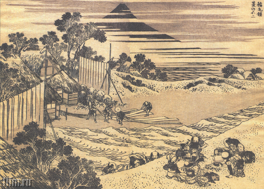 《《富岳百景》第079图：雾霭中的富士山》（79. Fuji in a foggy haze）｜葛饰北斋 Katsushika Hokusai｜1835-1847