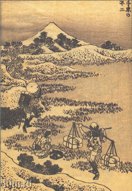 《《富岳百景》第097图：洗足丘陵》（97.Senzoku Hills）｜葛饰北斋 Katsushika Hokusai｜1835-1847