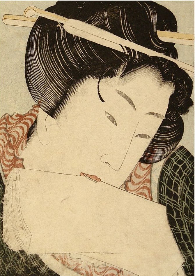 《妓女肖像 约 1814》（Portrait of a courtesan 约 1814）｜葛饰北斋 Katsushika Hokusai｜1814