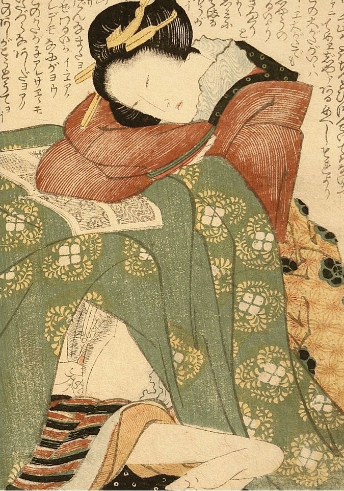 《放松约1814片段2》（Relaxation 约 1814 fragment 2）｜葛饰北斋 Katsushika Hokusai｜1814