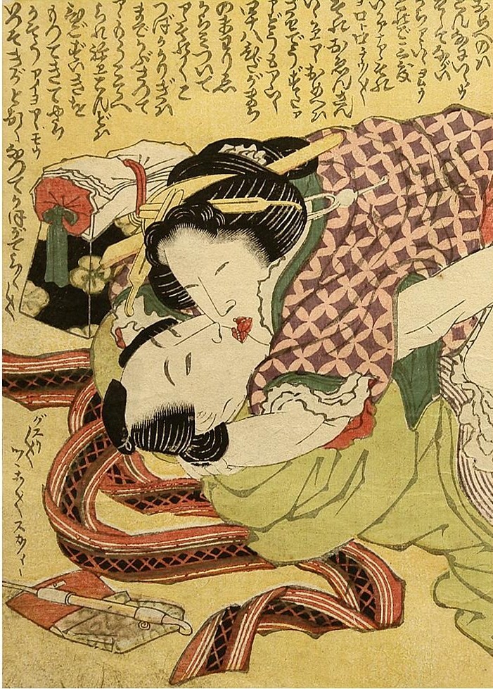 《她在顶部约 1820 片段 1》（She's on top 约 1820 fragment 1）｜葛饰北斋 Katsushika Hokusai｜1820