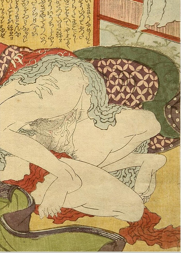 《她在顶部约 1820 片段 2》（She's on top 约 1820 fragment 2）｜葛饰北斋 Katsushika Hokusai｜1820