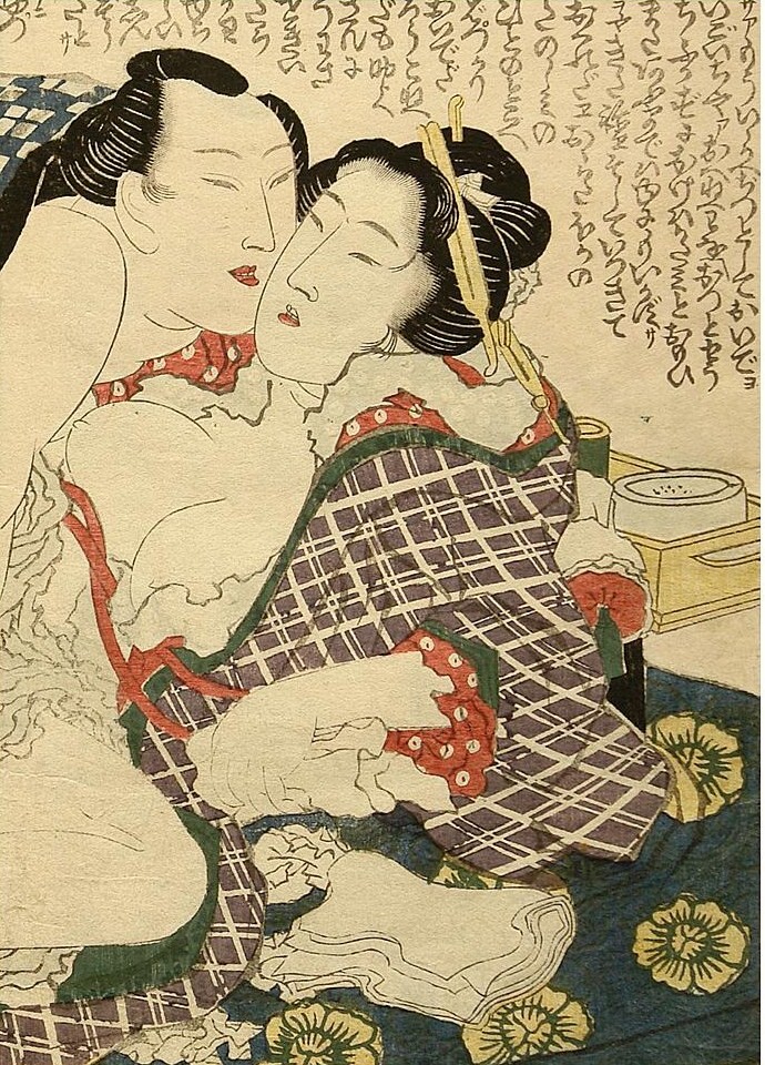 《毯子下约1820片段2》（Under the blanket 约 1820 fragment 2）｜葛饰北斋 Katsushika Hokusai｜1820