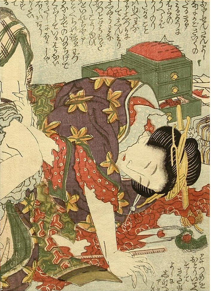 《裁缝约1820片段2》（Seamstress 约 1820 fragment 2）｜葛饰北斋 Katsushika Hokusai｜1820