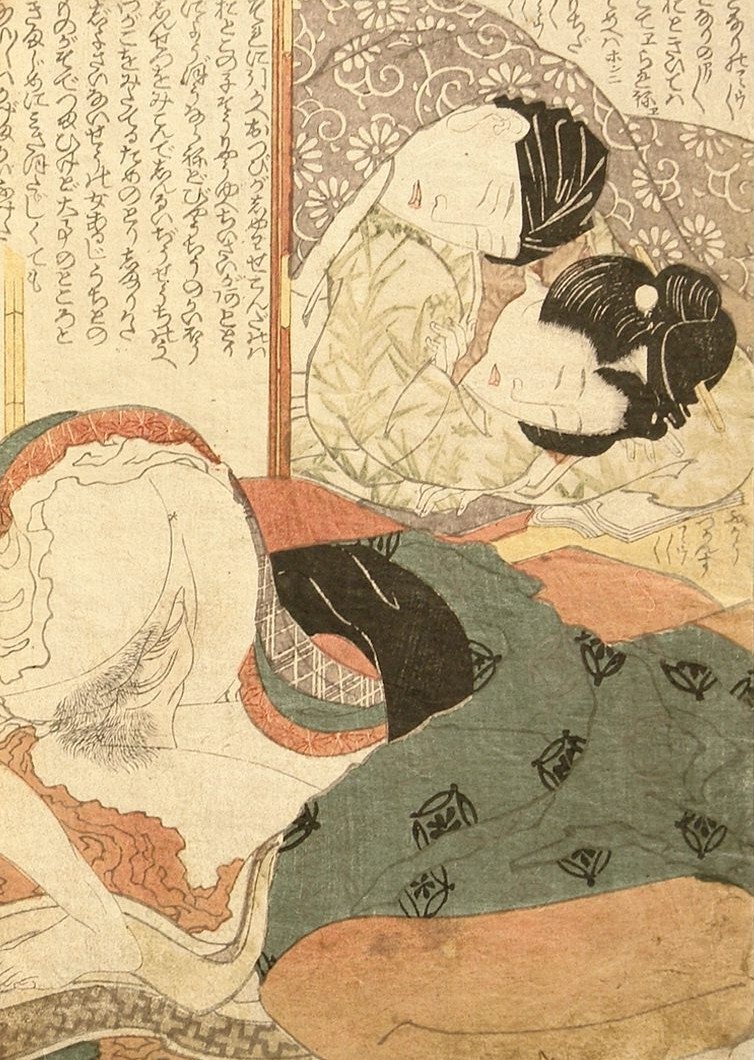 《两对约1821片段2》（Two pairs 约 1821 fragment 2）｜葛饰北斋 Katsushika Hokusai｜1821