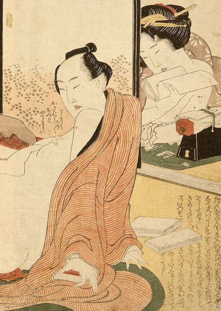 《多情女人约1821片段2》（Passionate woman 约 1821 fragment 2）｜葛饰北斋 Katsushika Hokusai｜1821
