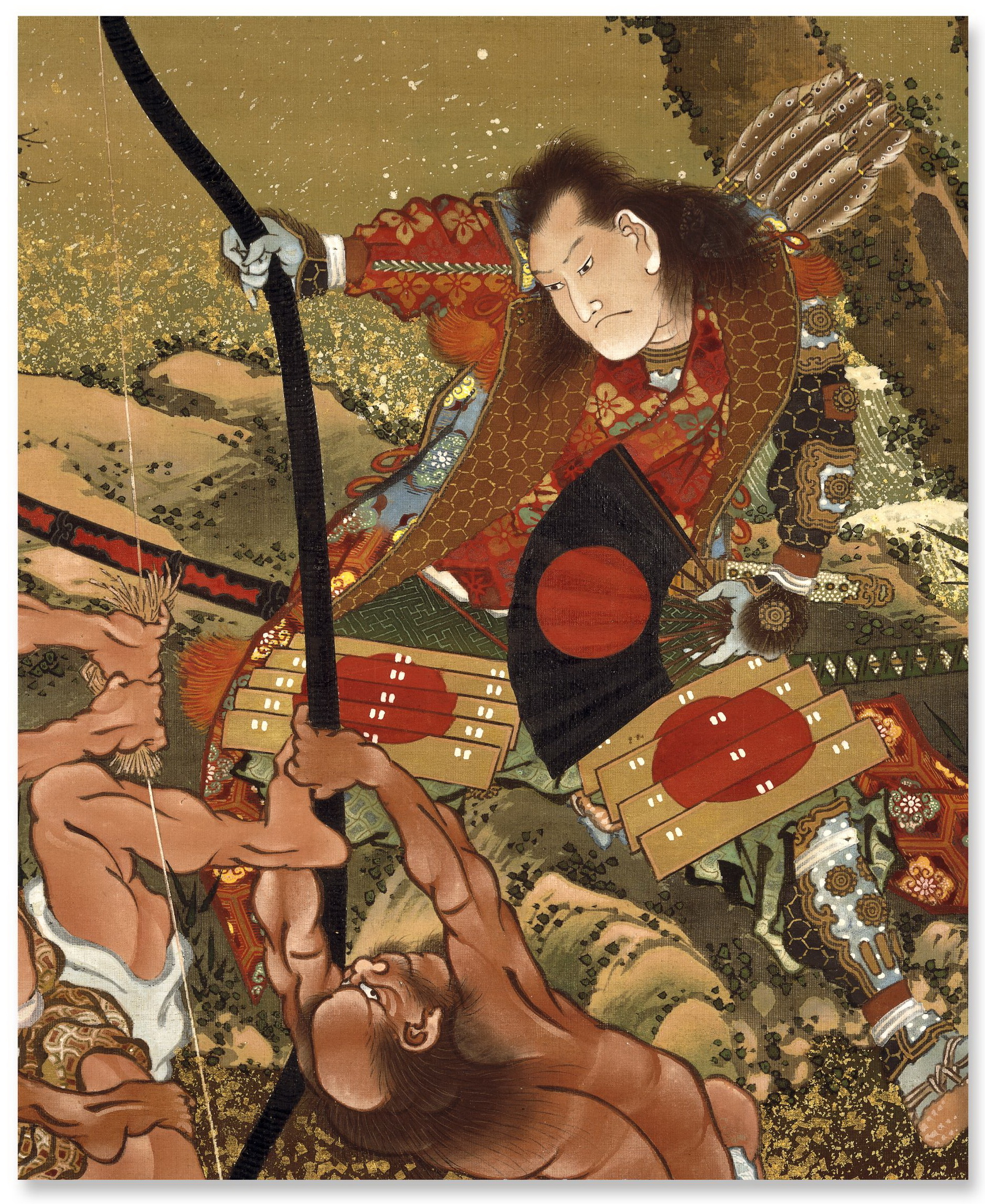 《源为友战斗恶魔细节》（Minamoto no Tametomo fights demons detail）｜葛饰北斋 Katsushika Hokusai｜19世纪