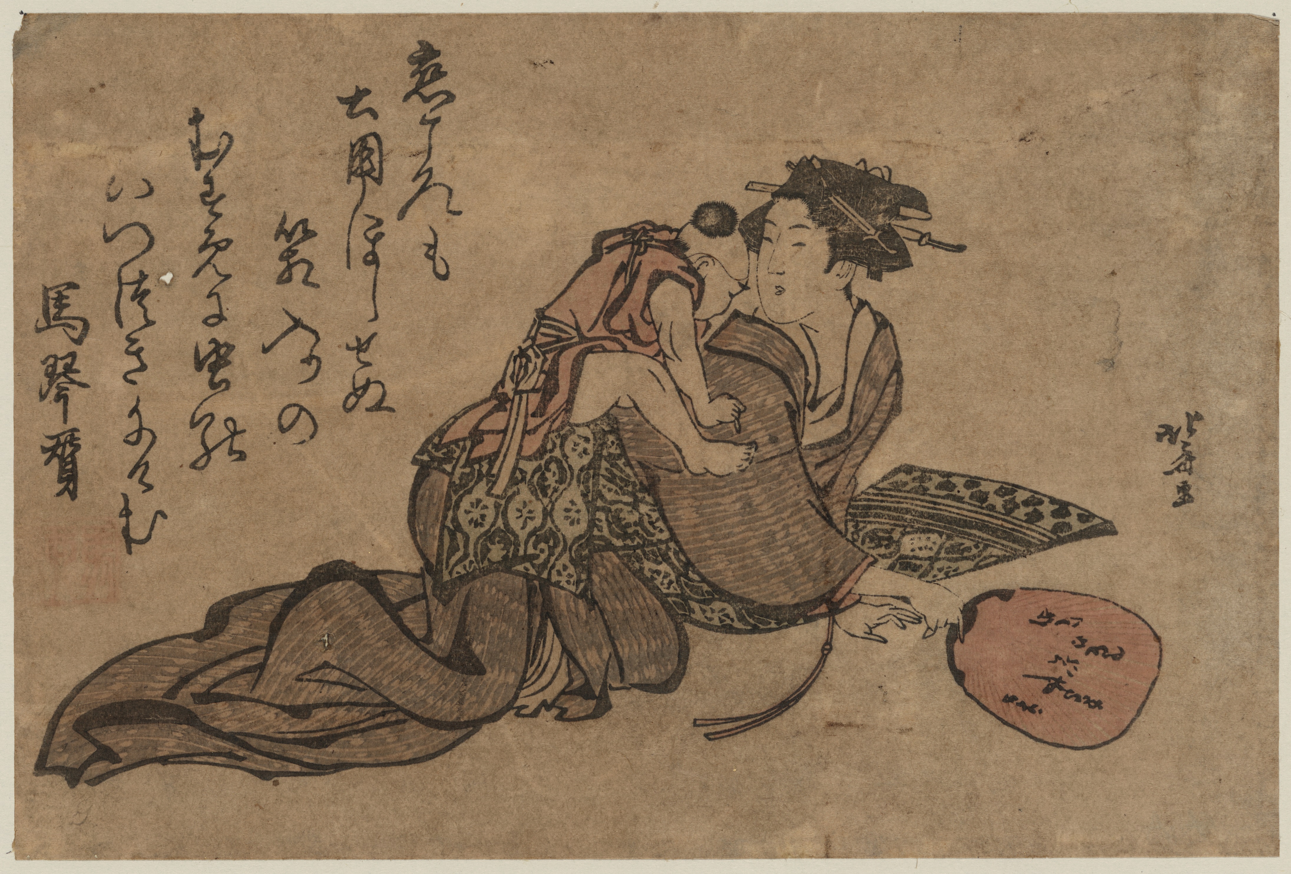一个孩子像马一样骑着他的母亲 1804-1818+