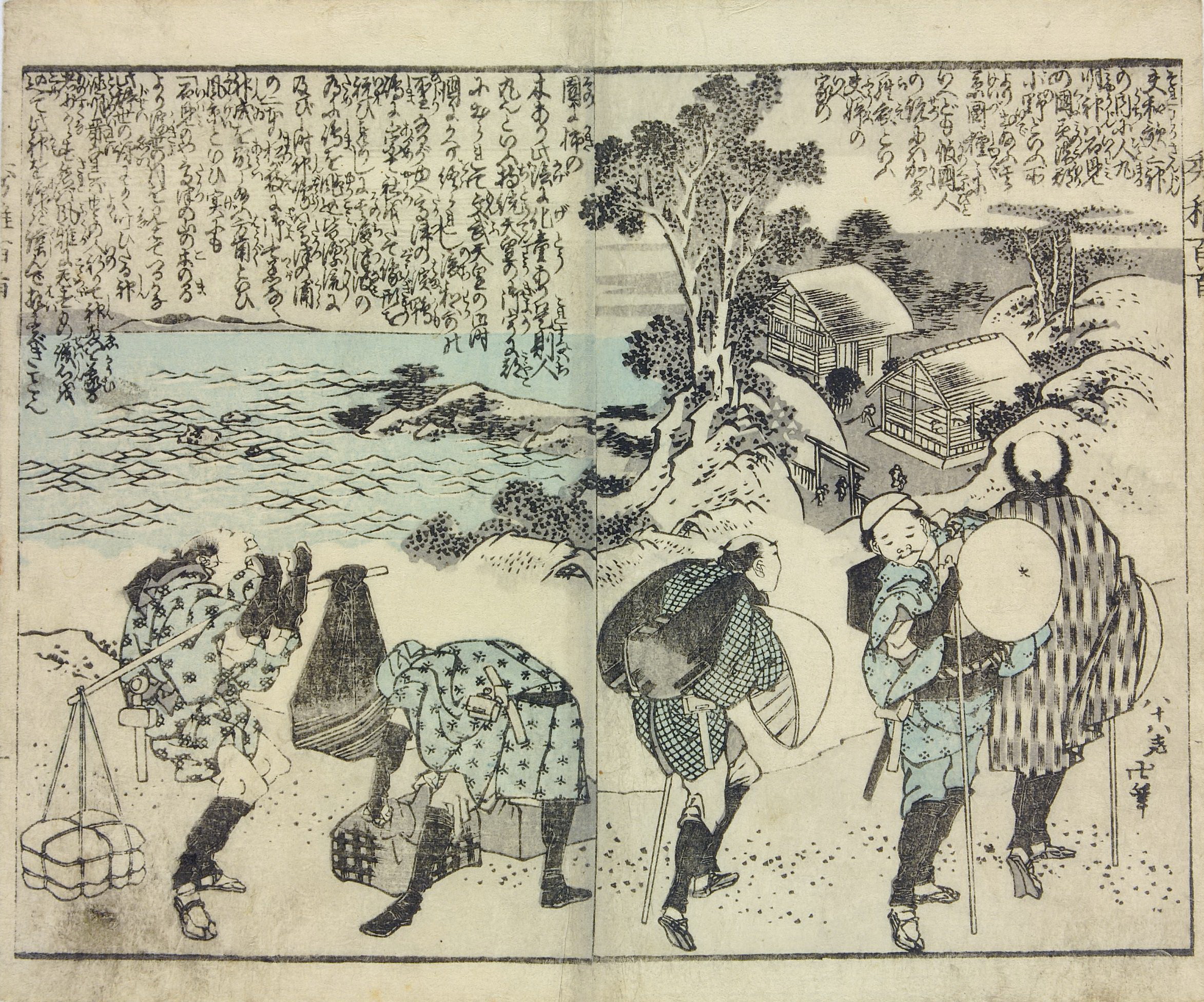 《人丸明神神社》（Pages Public Figure Мёдзин）｜葛饰北斋 Katsushika Hokusai｜19世纪