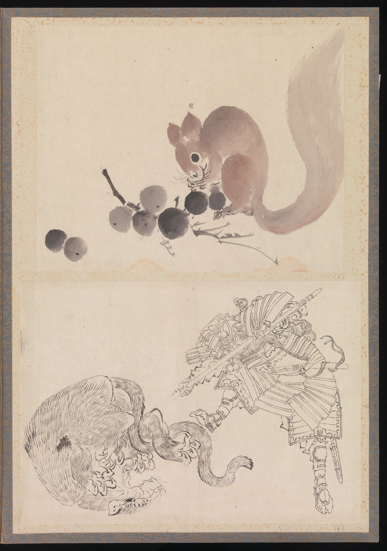 《葛饰北斋及其弟子素描册（DP273188）》（Album of Sketches by Katsushika Hokusai and His Disciples, DP273188）｜葛饰北斋 Katsushika Hokusai｜19世纪
