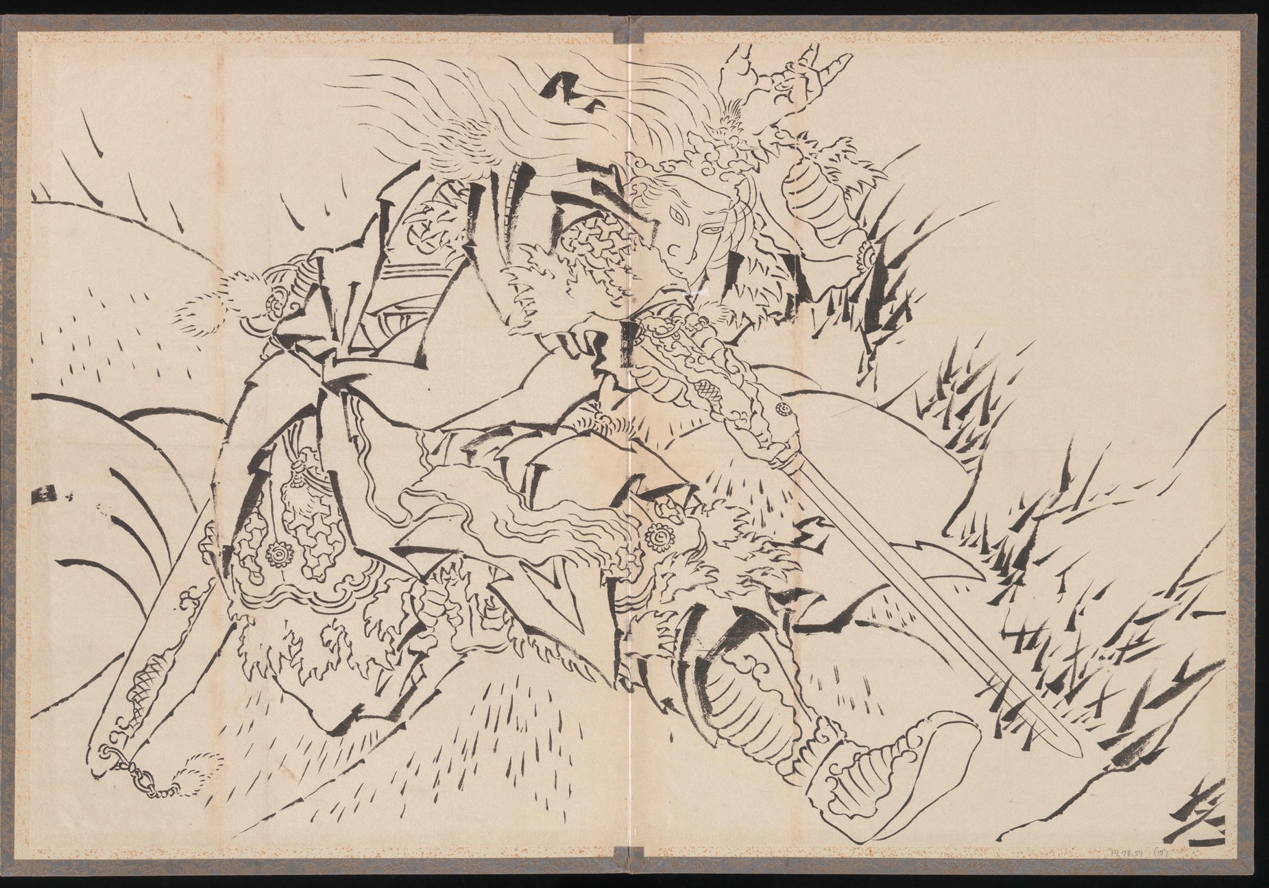 《葛饰北斋及其弟子素描册（DP273200）》（Album of Sketches by Katsushika Hokusai and His Disciples, DP273200）｜葛饰北斋 Katsushika Hokusai｜19世纪